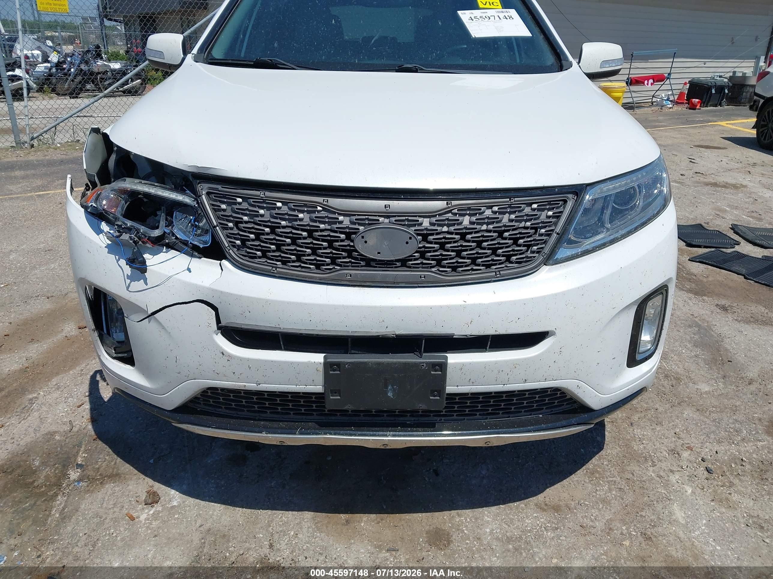 2015 Kia Sorento Sx V6 White vin: 5XYKWDA78FG556828