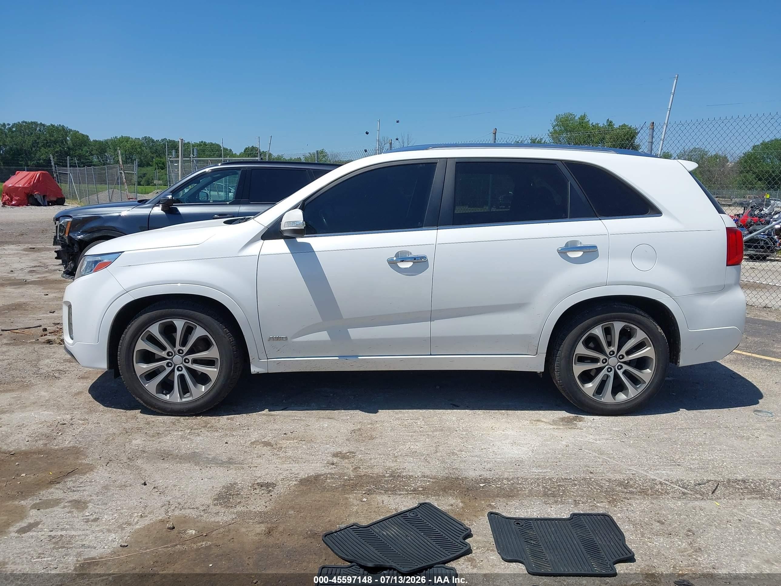 2015 Kia Sorento Sx V6 White vin: 5XYKWDA78FG556828