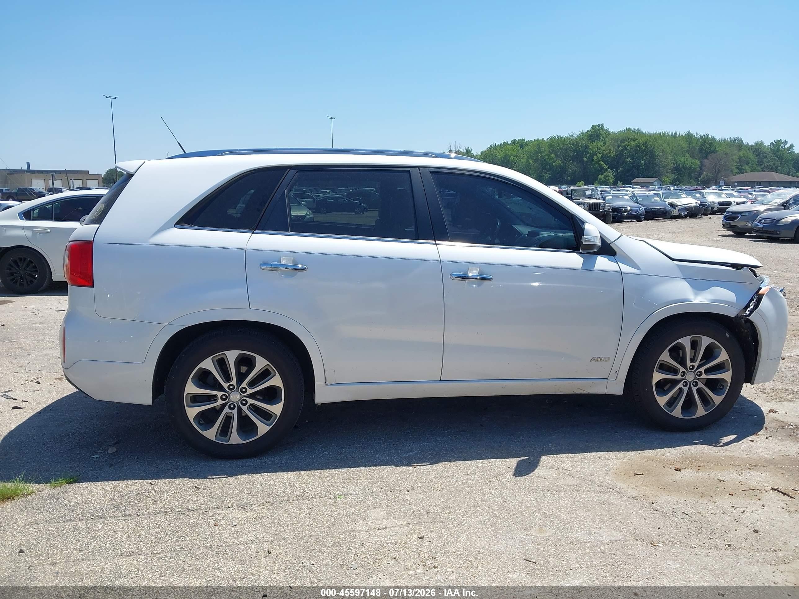 2015 Kia Sorento Sx V6 White vin: 5XYKWDA78FG556828