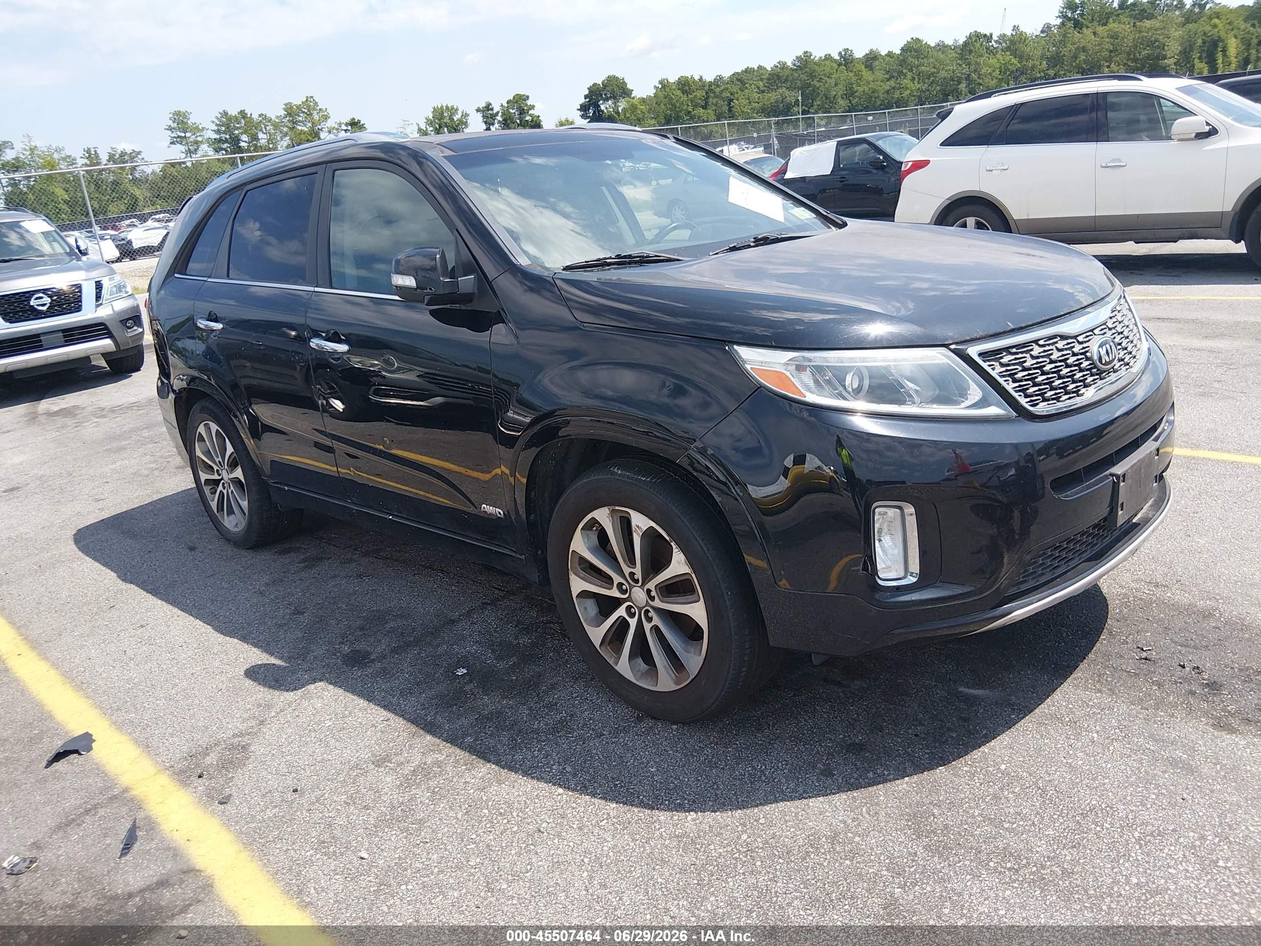 2015 Kia Sorento Sx V6 Black vin: 5XYKWDA78FG617904