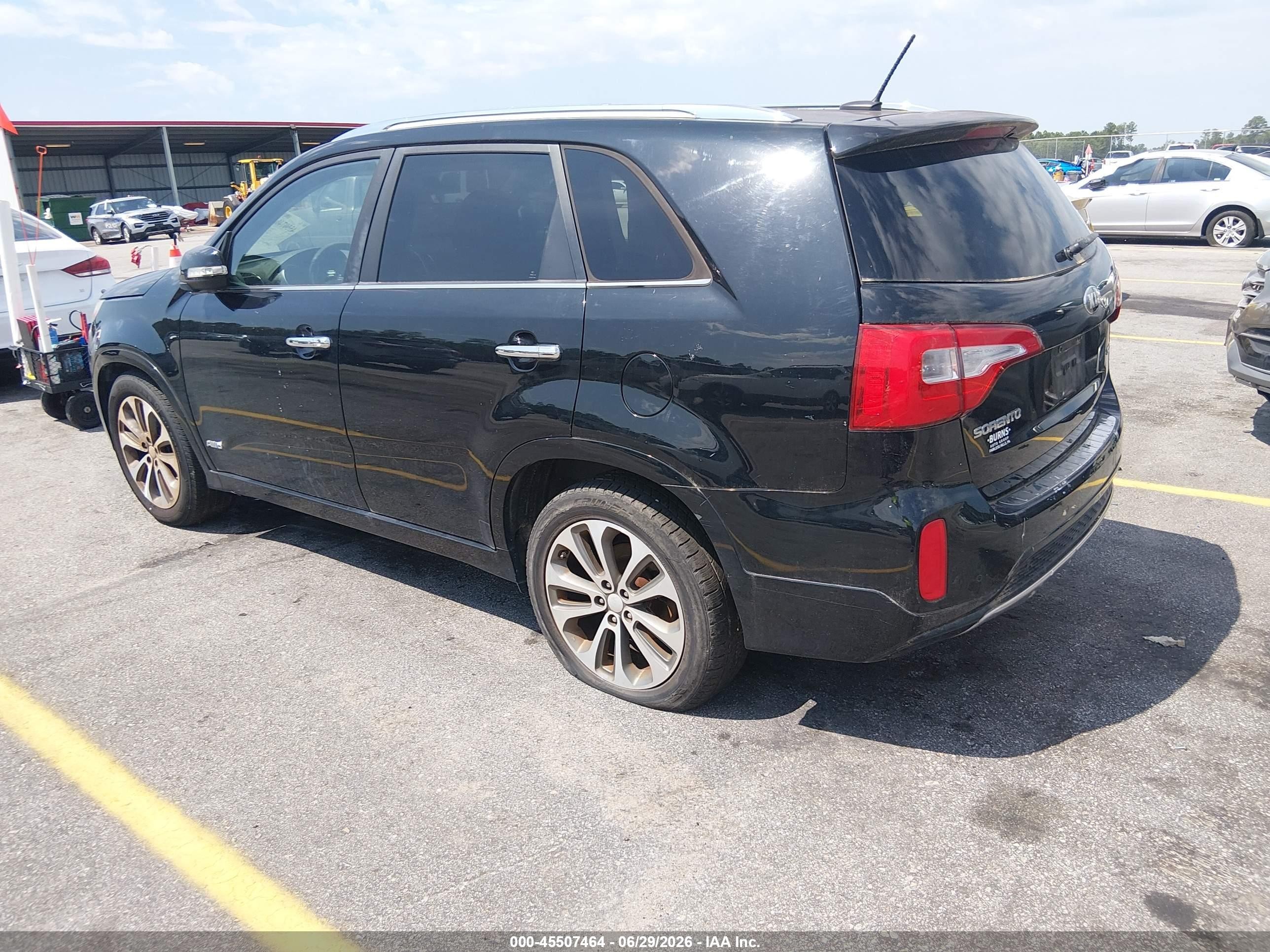 2015 Kia Sorento Sx V6 Black vin: 5XYKWDA78FG617904