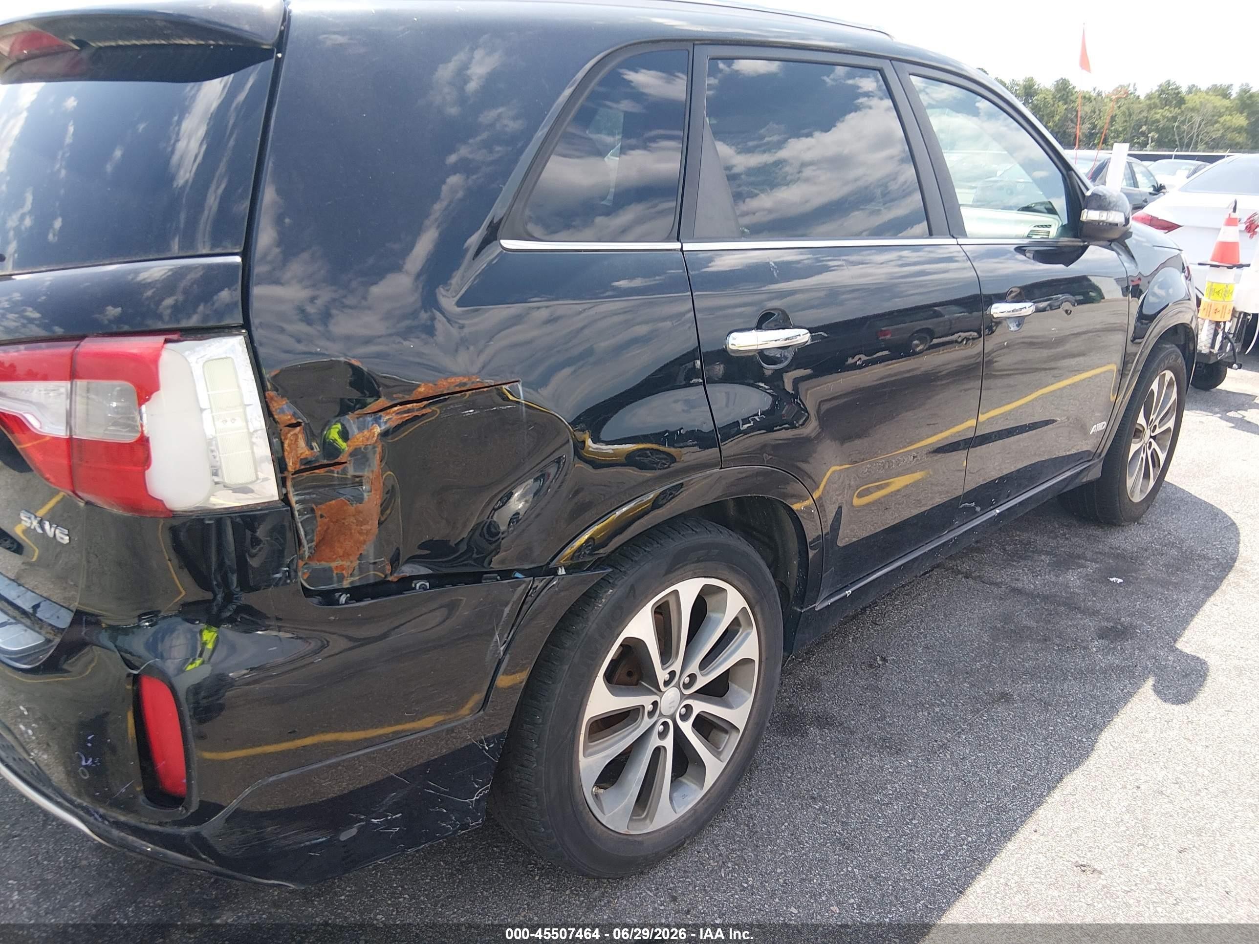 2015 Kia Sorento Sx V6 Black vin: 5XYKWDA78FG617904