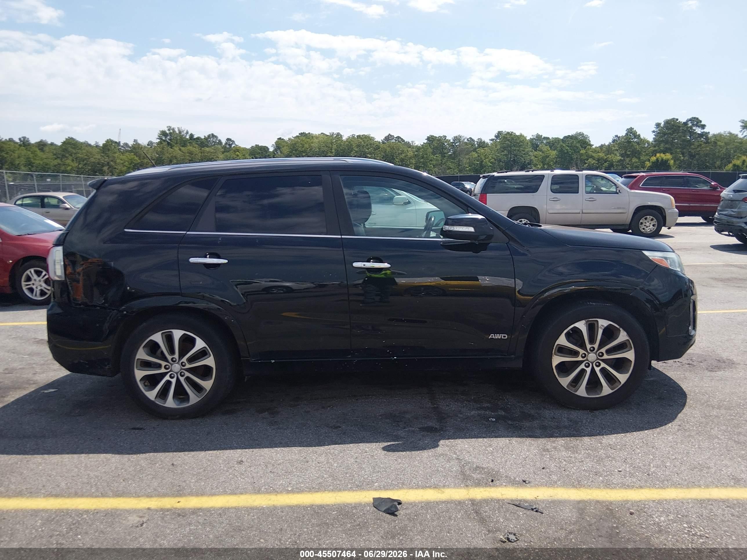 2015 Kia Sorento Sx V6 Black vin: 5XYKWDA78FG617904