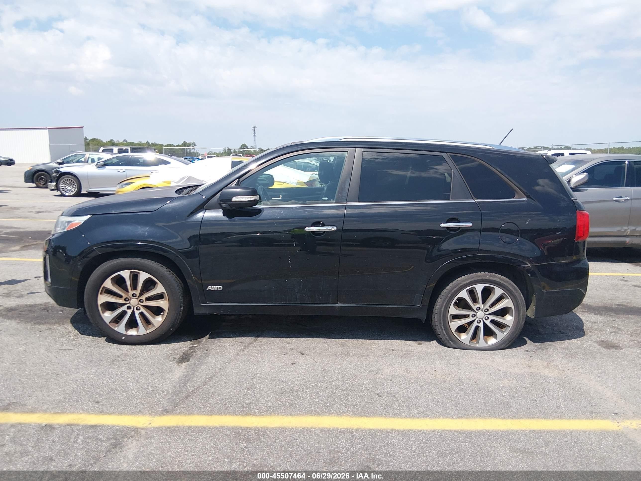 2015 Kia Sorento Sx V6 Black vin: 5XYKWDA78FG617904