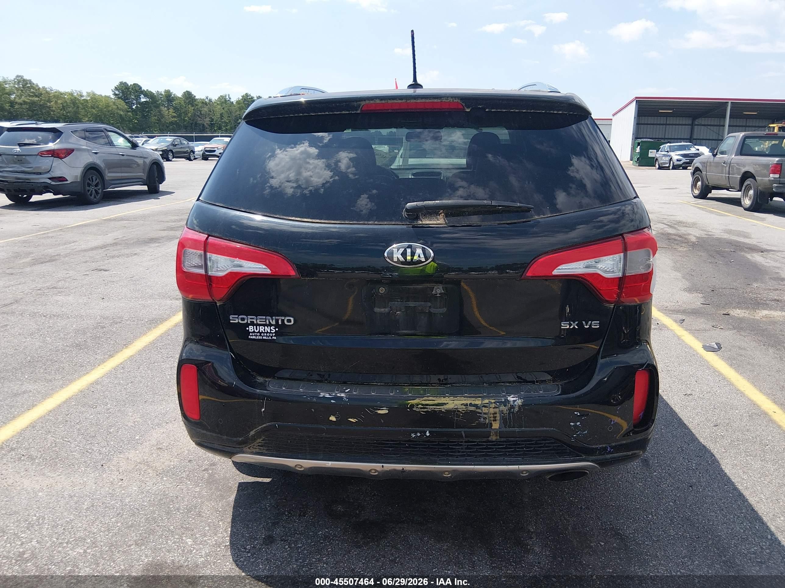 2015 Kia Sorento Sx V6 Black vin: 5XYKWDA78FG617904