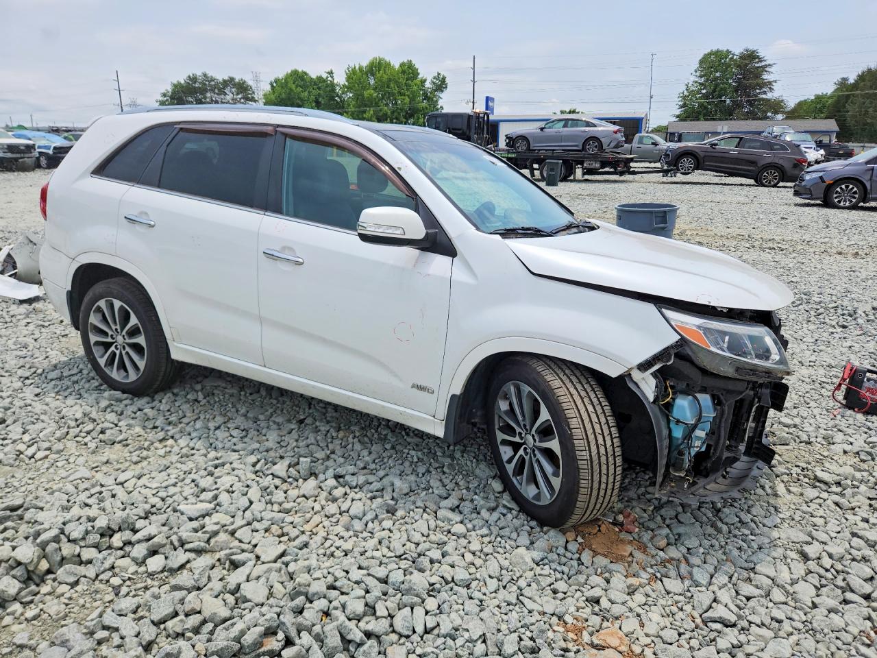 2015 Kia Sorento Sx White vin: 5XYKWDA78FG624691