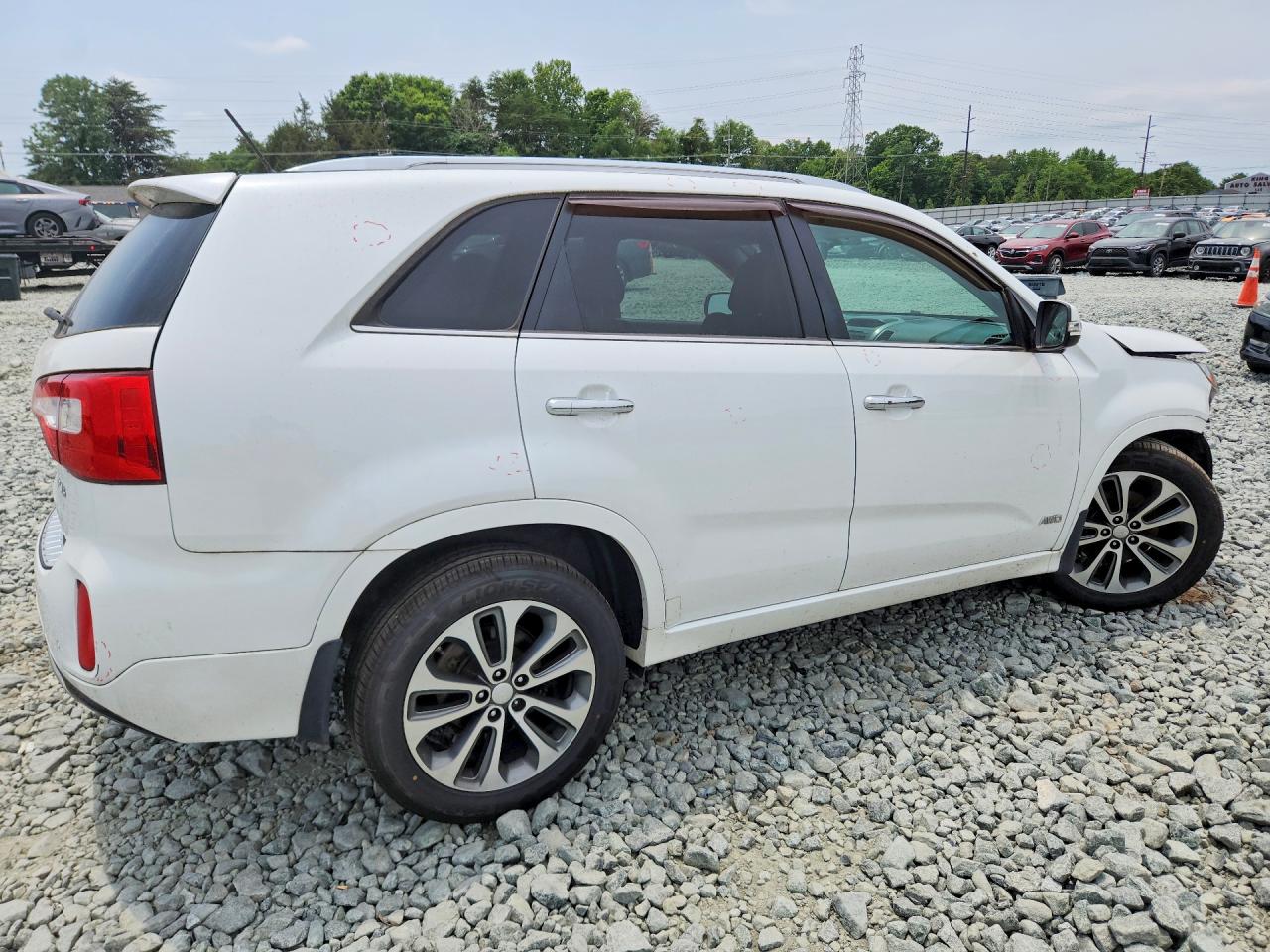 2015 Kia Sorento Sx White vin: 5XYKWDA78FG624691