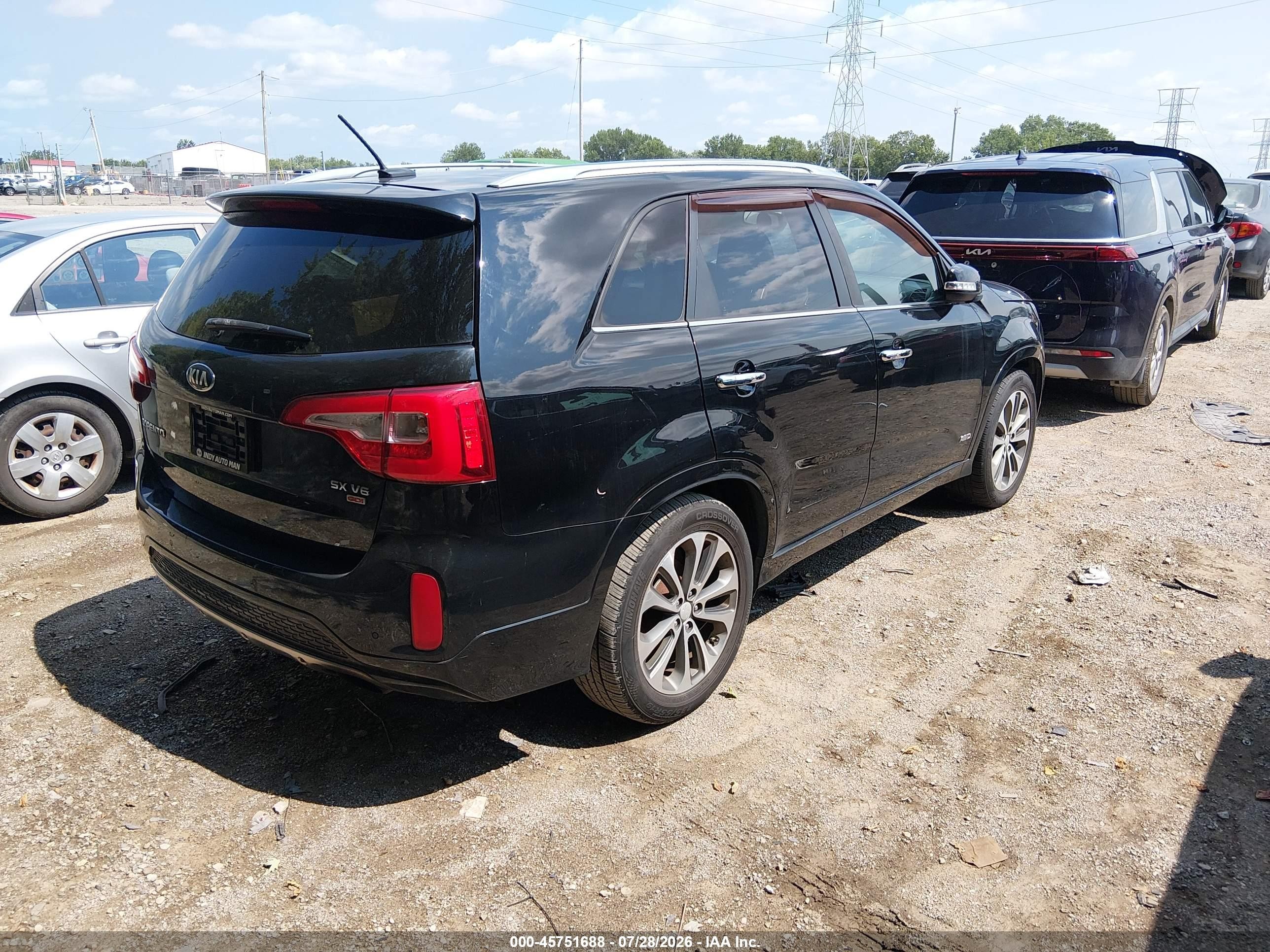 2014 Kia Sorento Sx V6 Black vin: 5XYKWDA79EG432078