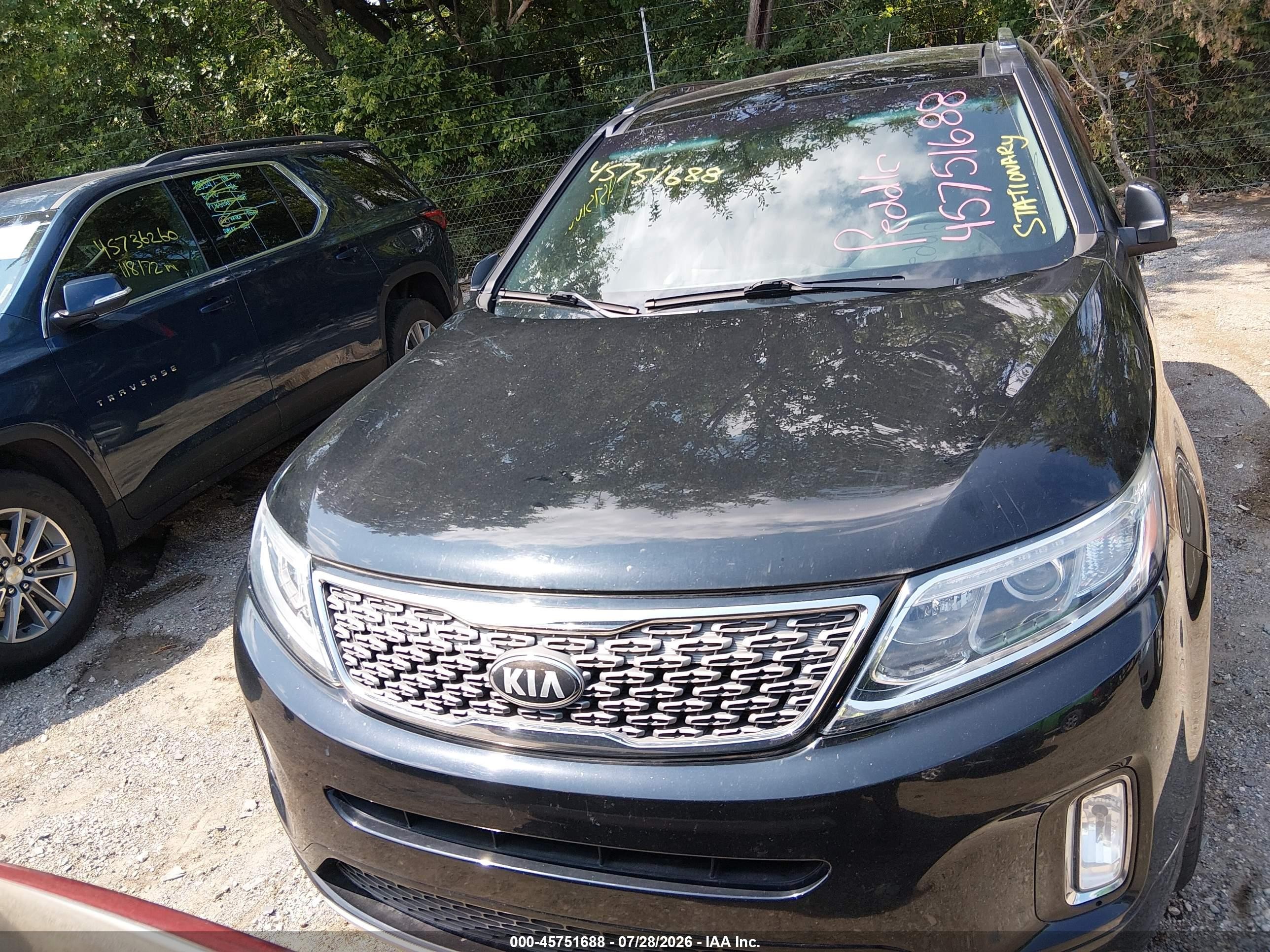 2014 Kia Sorento Sx V6 Black vin: 5XYKWDA79EG432078