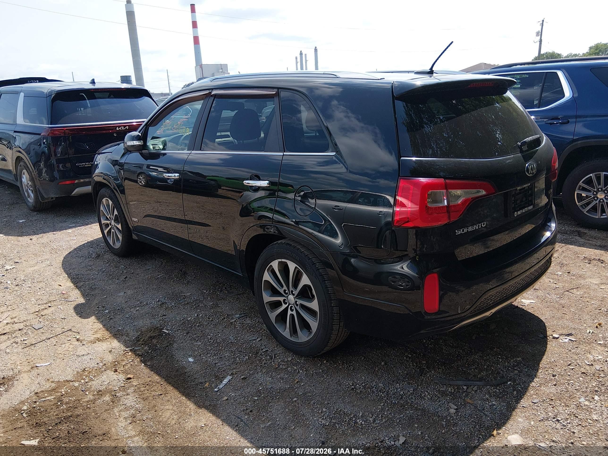 2014 Kia Sorento Sx V6 Black vin: 5XYKWDA79EG432078