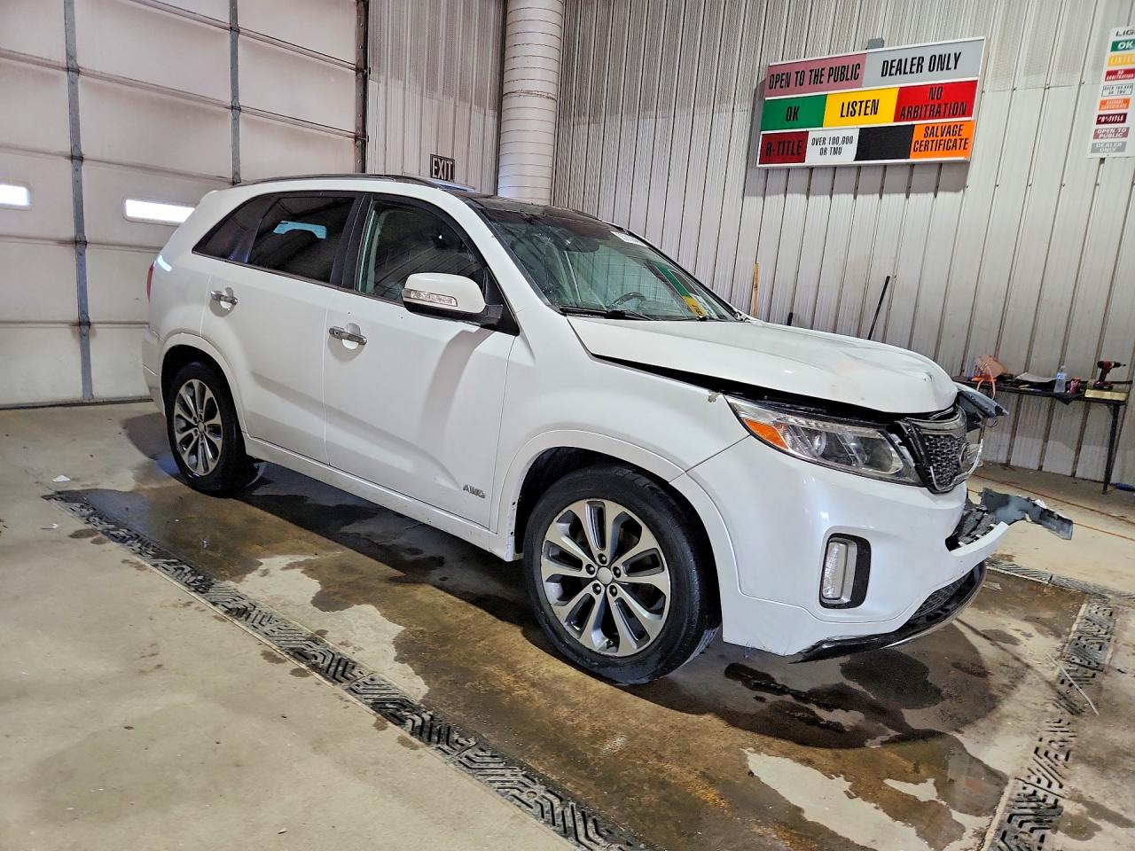 2014 Kia Sorento Sx White vin: 5XYKWDA79EG502694