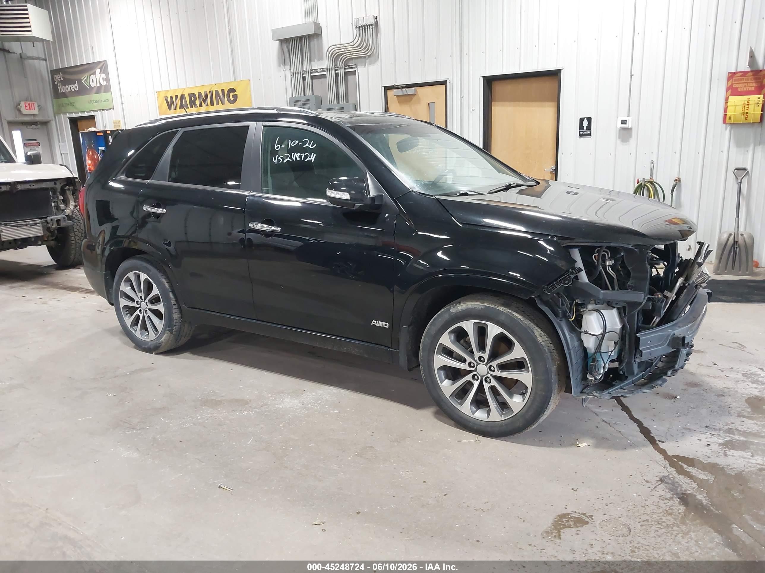 2014 Kia Sorento Sx V6 Black vin: 5XYKWDA79EG511735