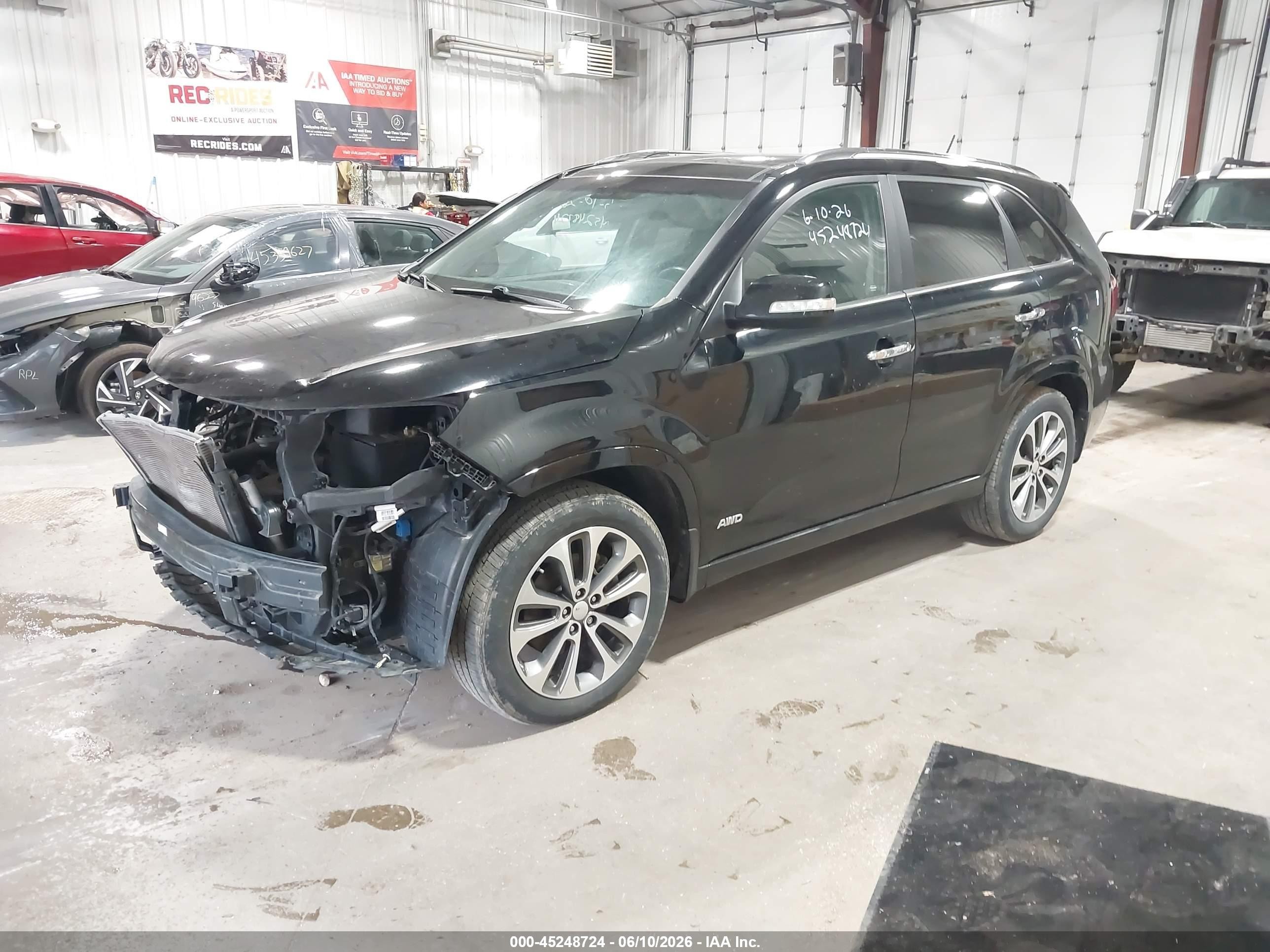 2014 Kia Sorento Sx V6 Black vin: 5XYKWDA79EG511735