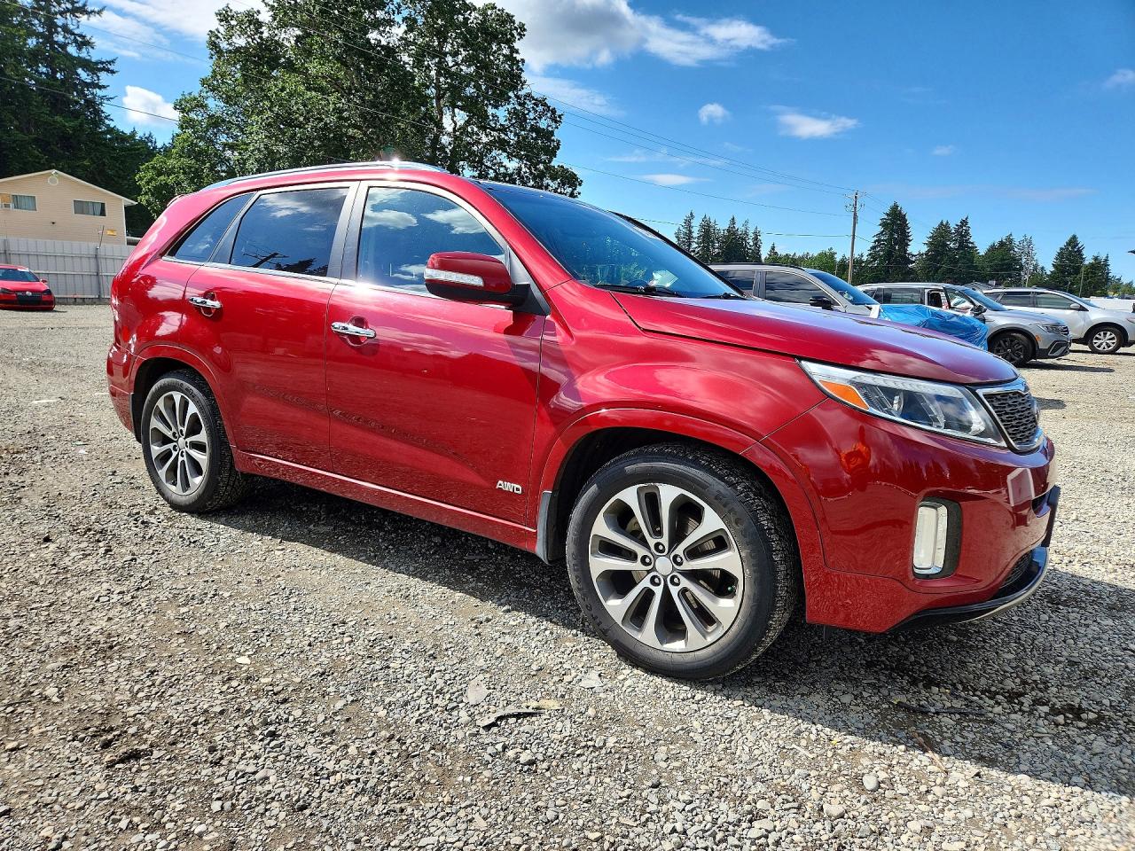 2014 Kia Sorento Sx Burgundy vin: 5XYKWDA7XEG523067