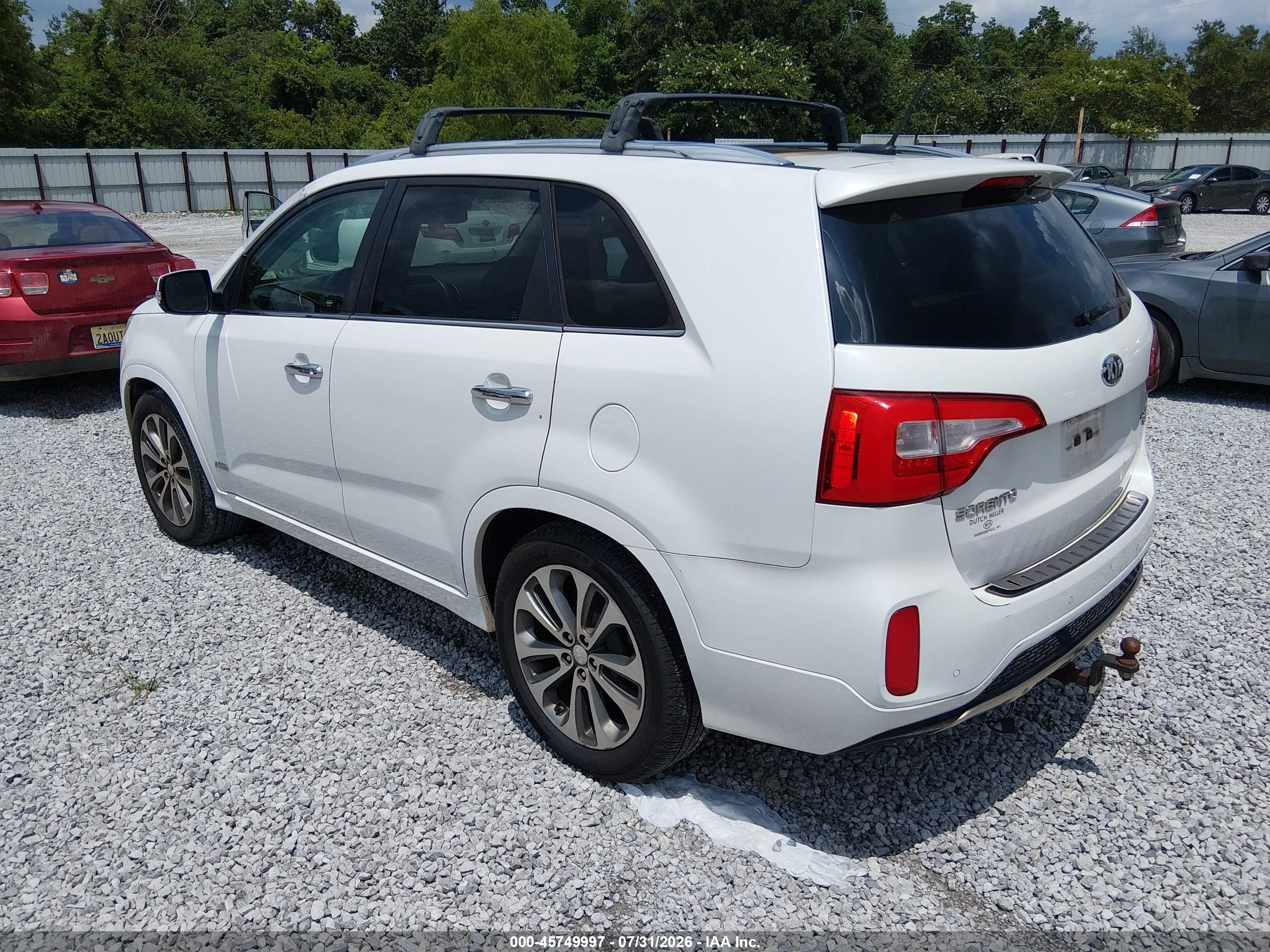 2015 Kia Sorento Sx V6 White vin: 5XYKWDA7XFG551033