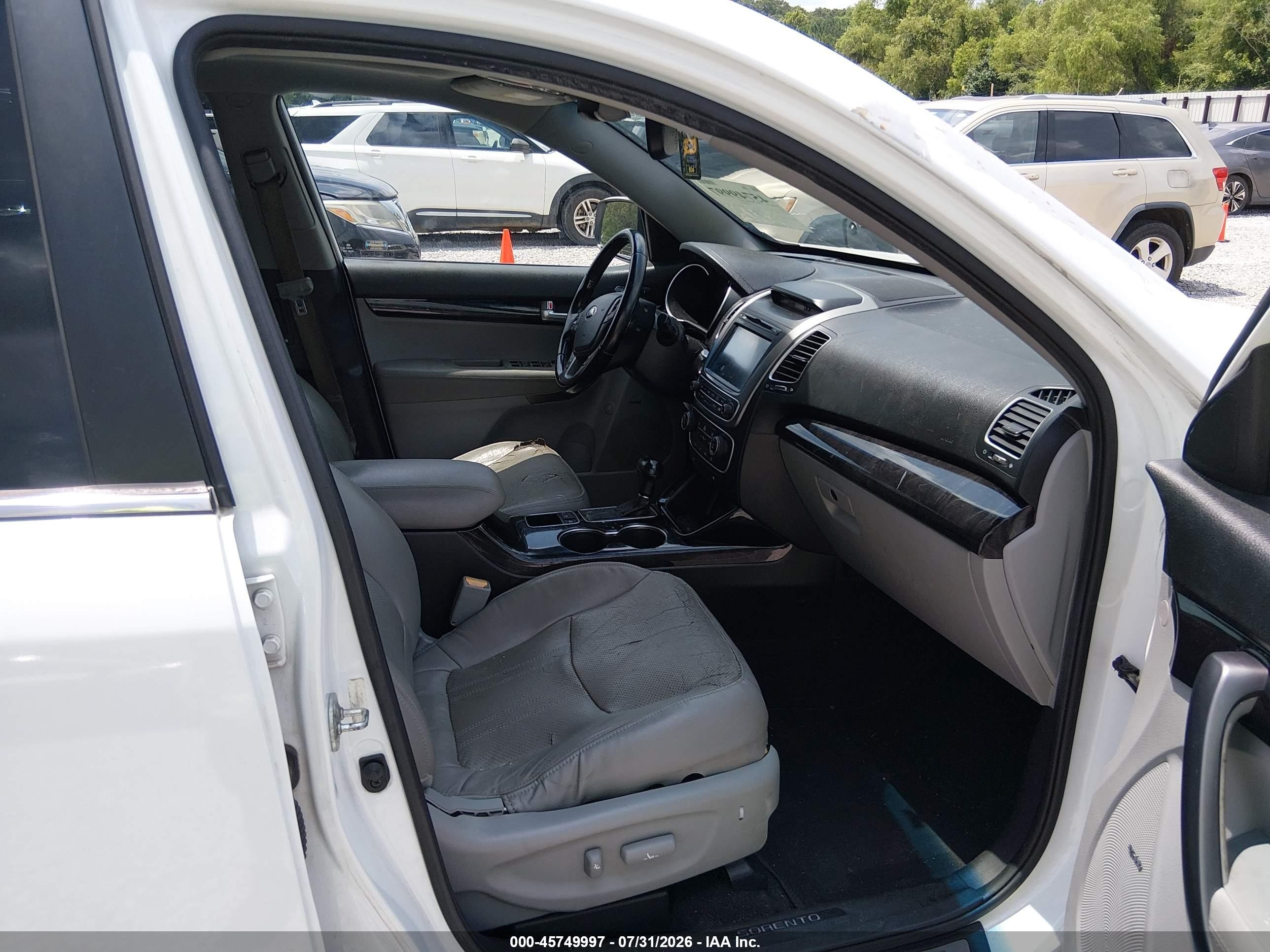 2015 Kia Sorento Sx V6 White vin: 5XYKWDA7XFG551033