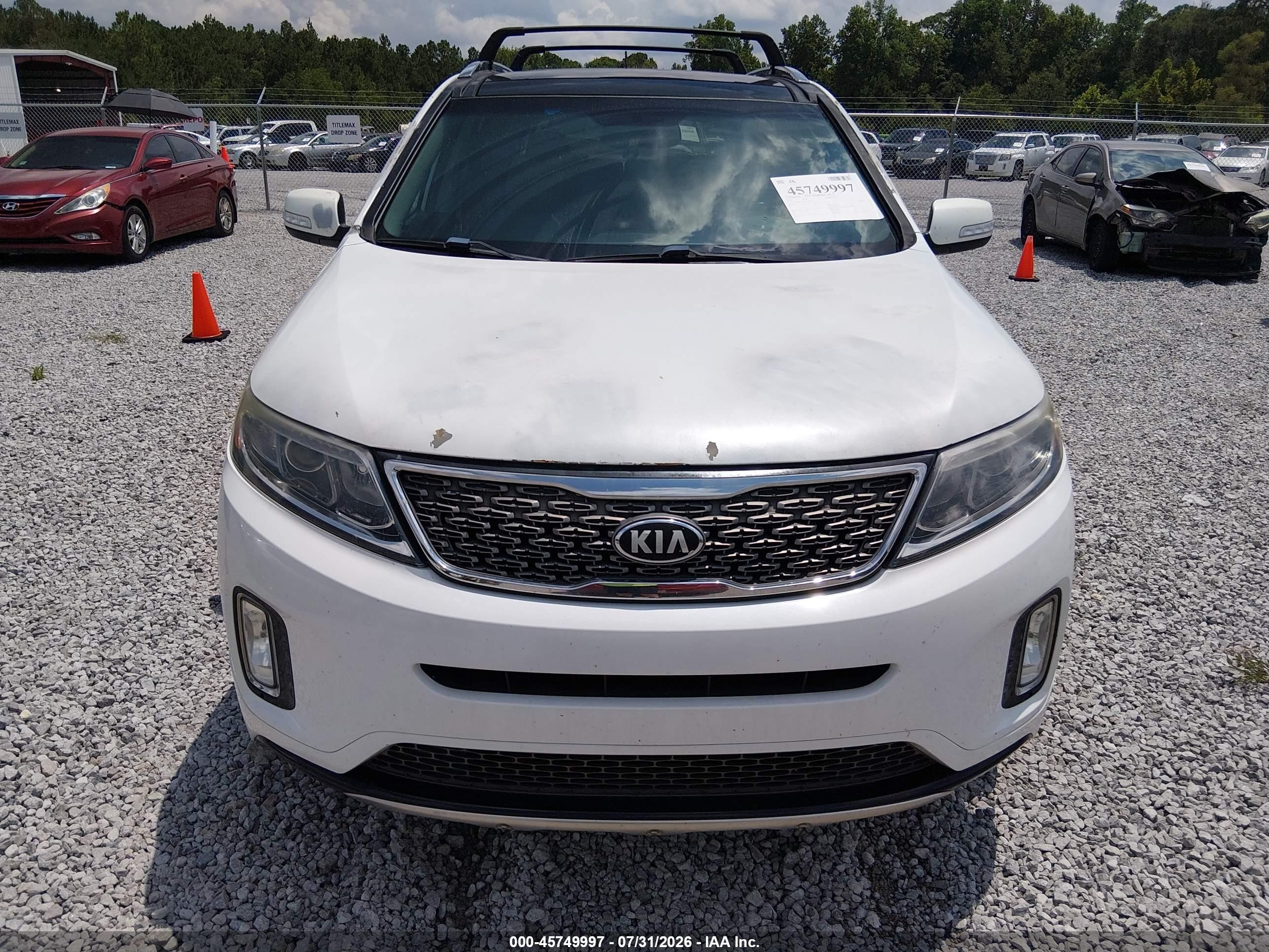 2015 Kia Sorento Sx V6 White vin: 5XYKWDA7XFG551033