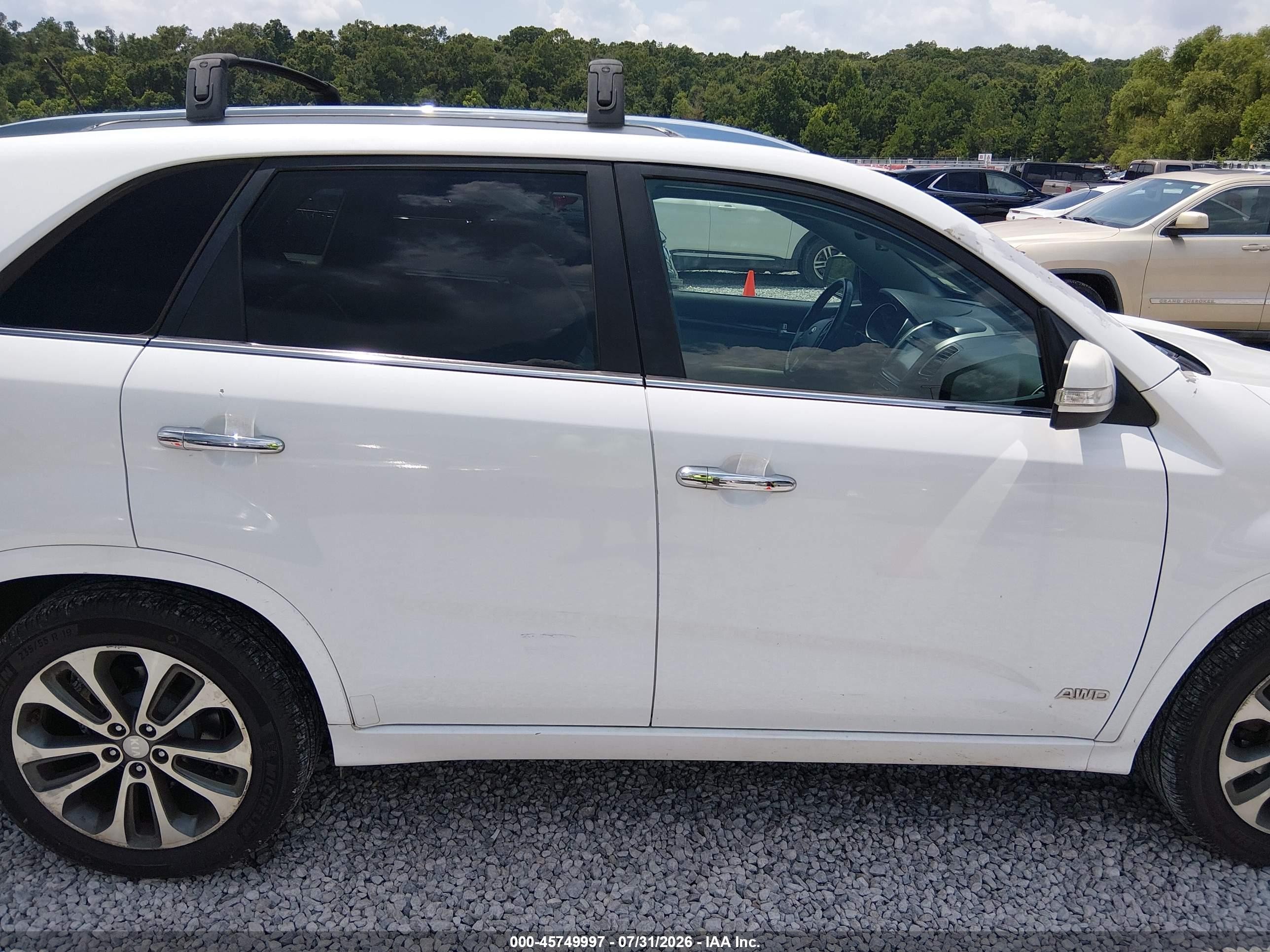 2015 Kia Sorento Sx V6 White vin: 5XYKWDA7XFG551033