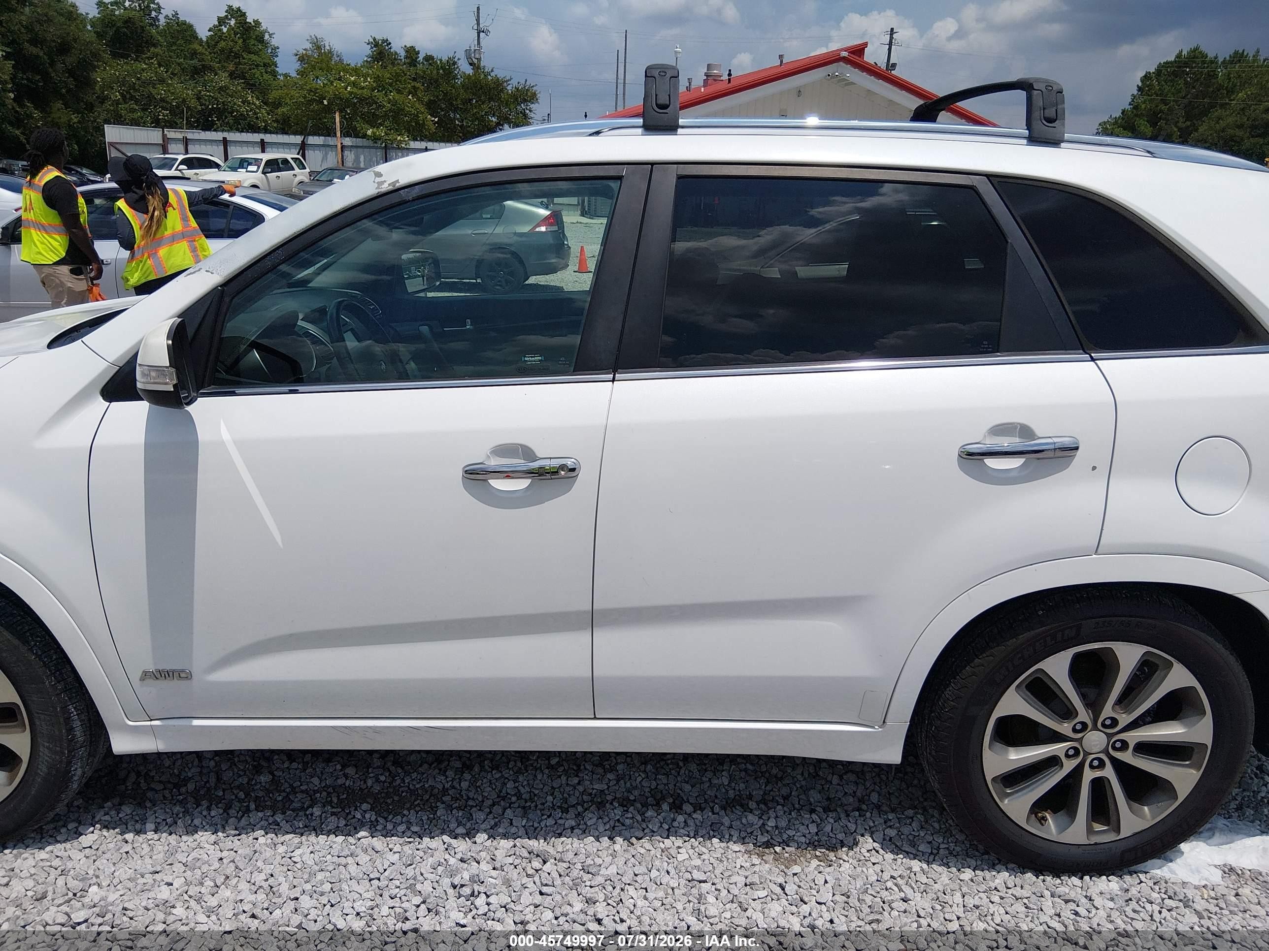 2015 Kia Sorento Sx V6 White vin: 5XYKWDA7XFG551033