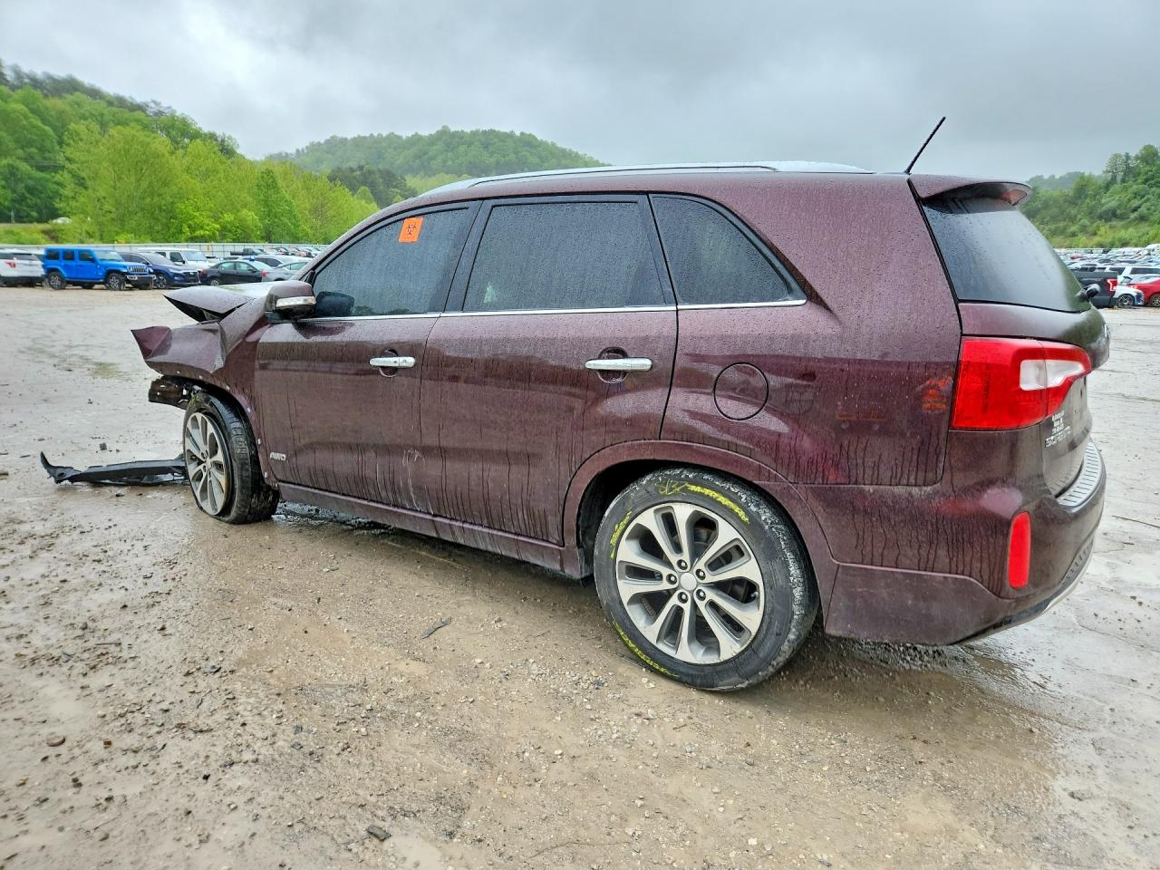 2015 Kia Sorento Sx Burgundy vin: 5XYKWDA7XFG591645