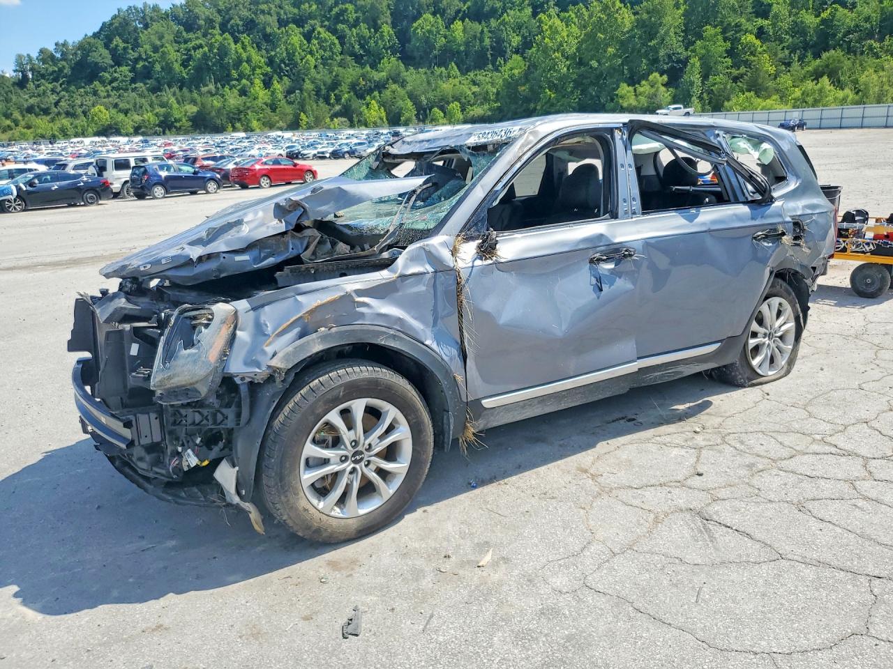 2022 Kia Telluride Lx Gray vin: 5XYP2DHC6NG244090