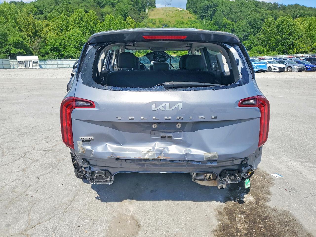 2022 Kia Telluride Lx Gray vin: 5XYP2DHC6NG244090