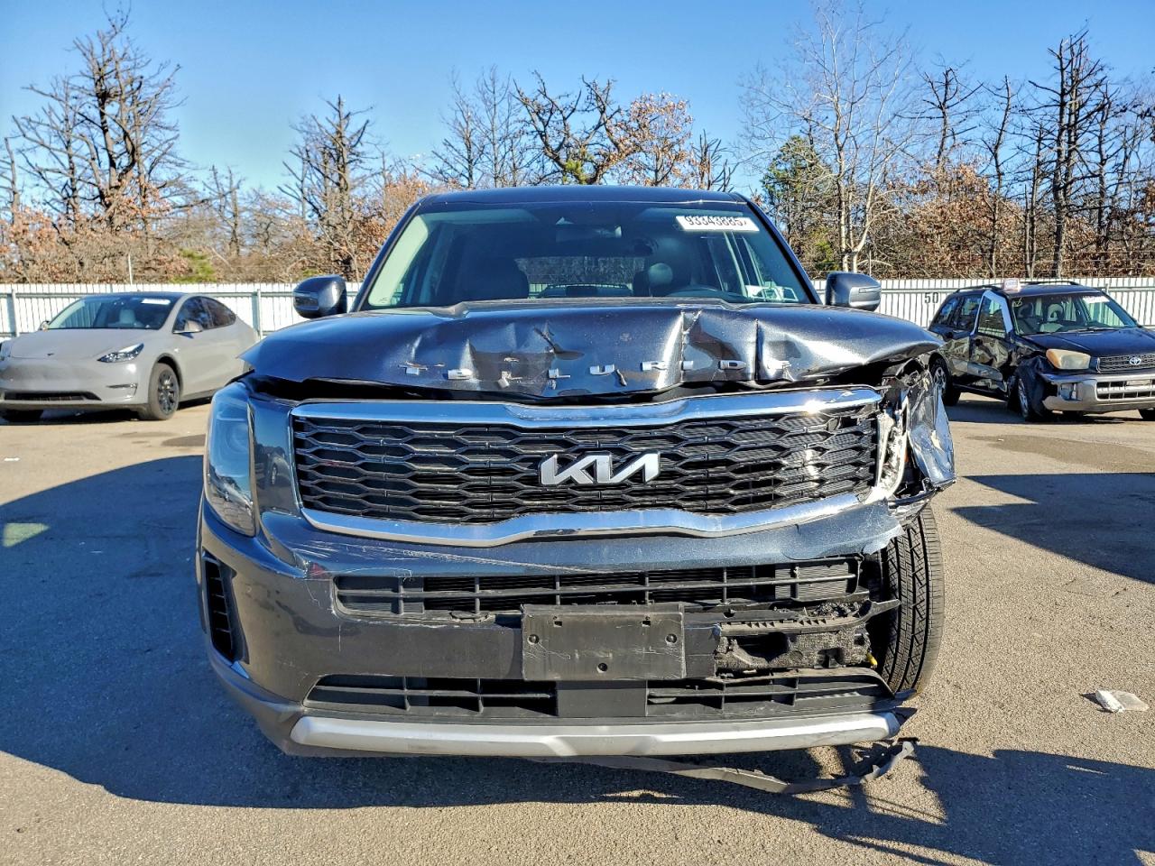 2022 Kia Telluride Lx Gray vin: 5XYP2DHC6NG267207