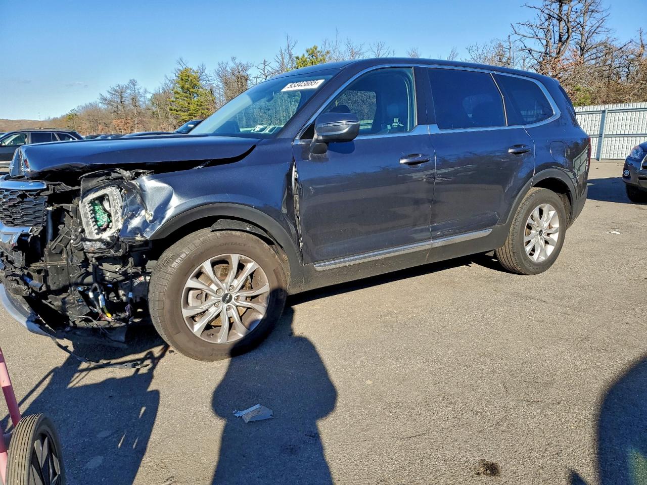 2022 Kia Telluride Lx Gray vin: 5XYP2DHC6NG267207