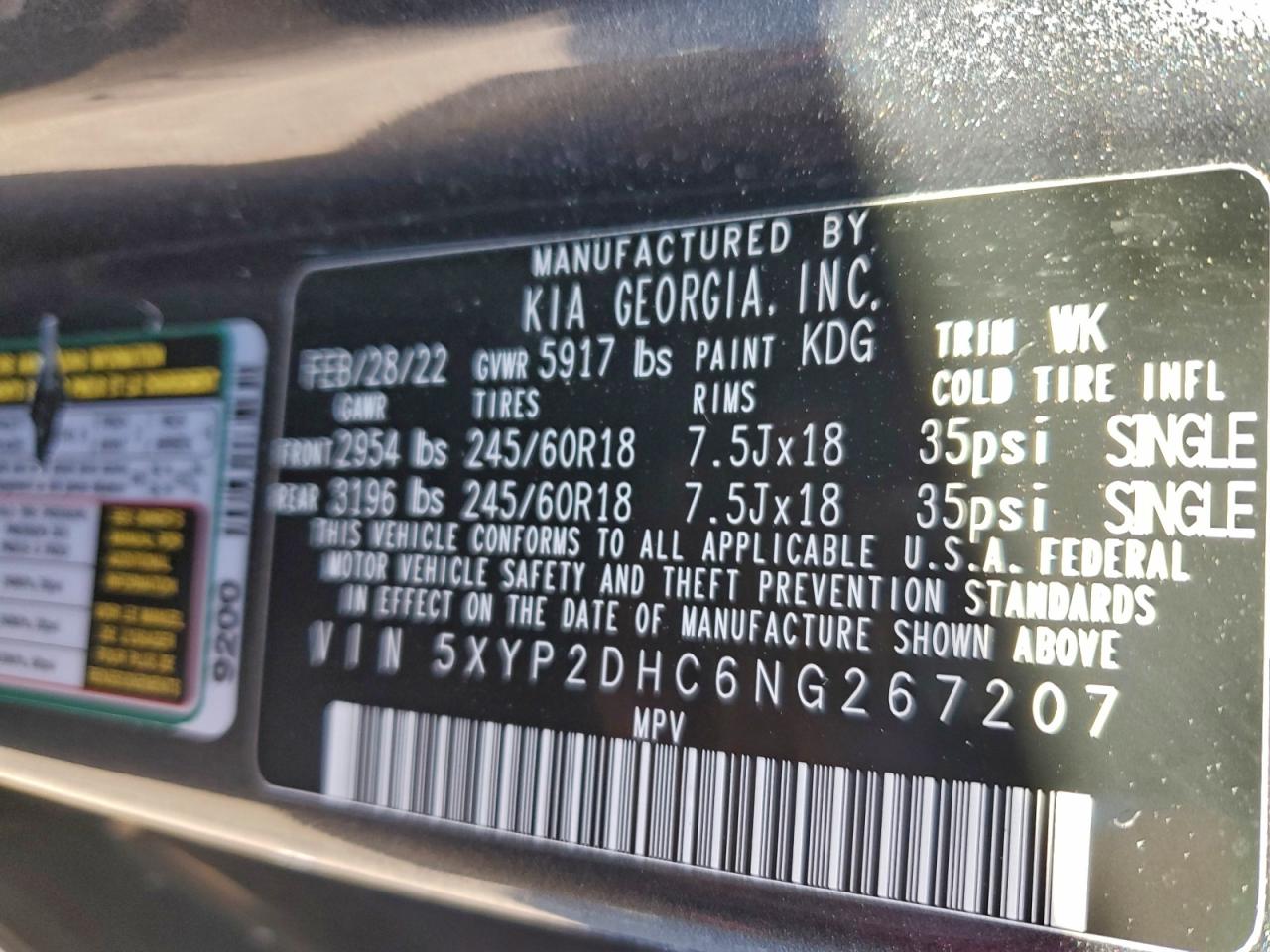 2022 Kia Telluride Lx Gray vin: 5XYP2DHC6NG267207