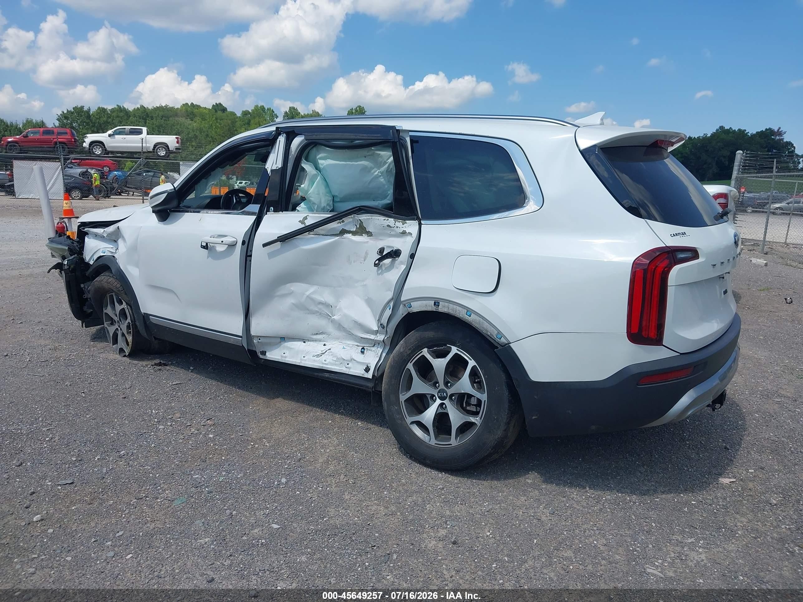 2020 Kia Telluride Ex White vin: 5XYP34HC6LG008758