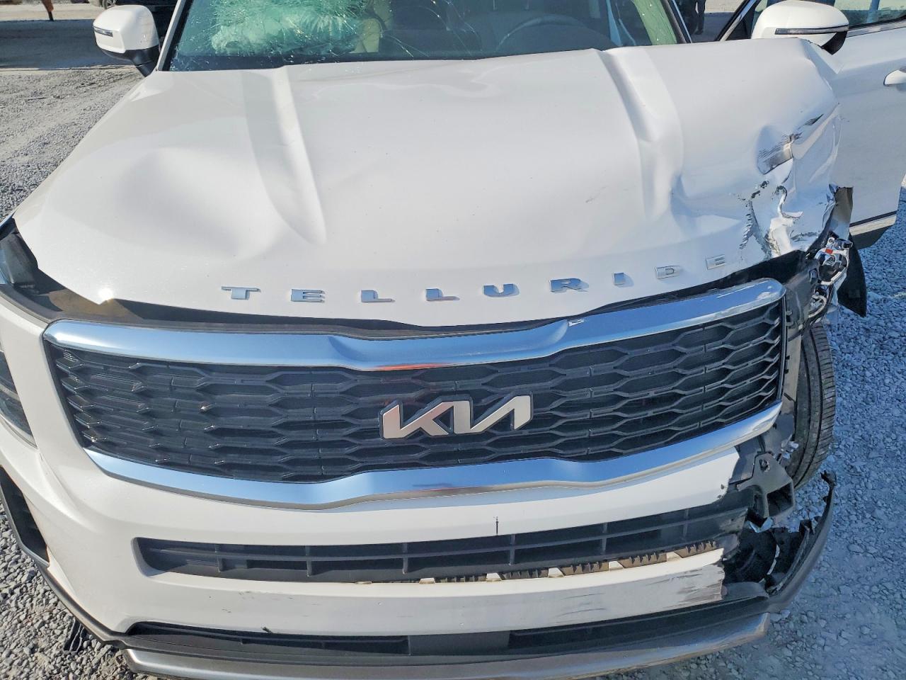 2022 Kia Telluride Ex White vin: 5XYP34HC6NG208414