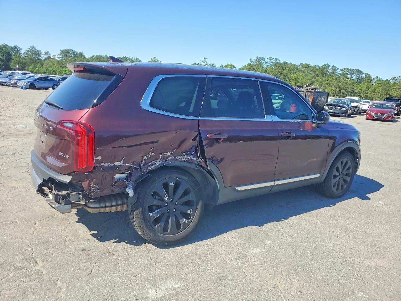 2021 Kia Telluride Ex Maroon vin: 5XYP34HC8MG105378