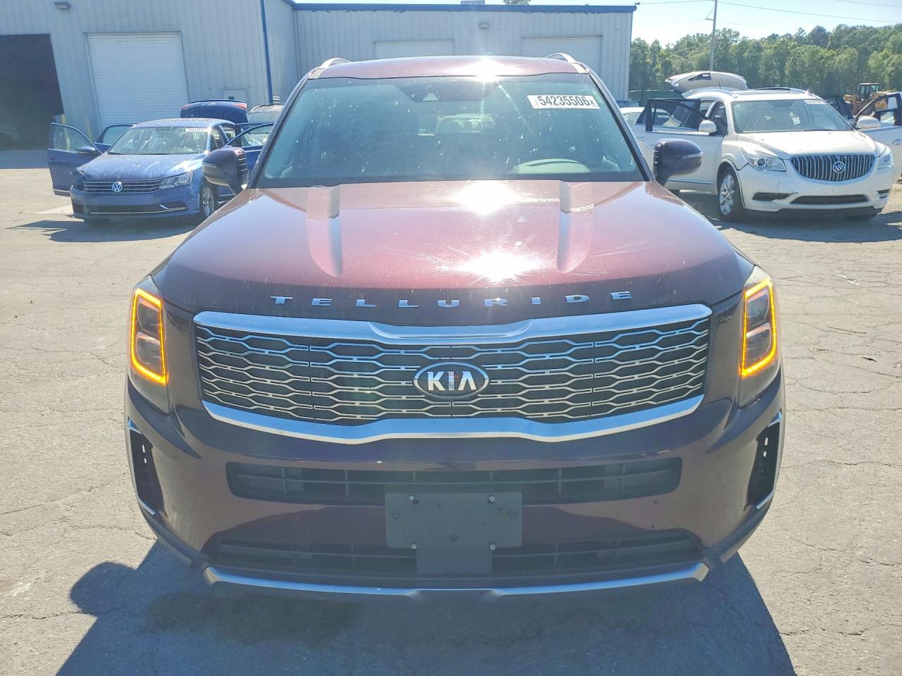 2021 Kia Telluride Ex Maroon vin: 5XYP34HC8MG105378