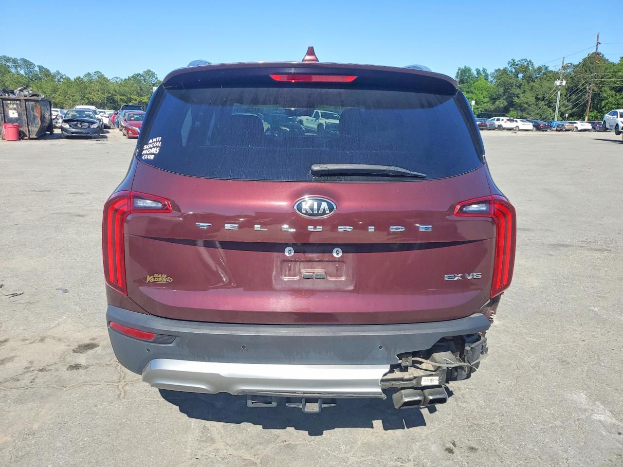 2021 Kia Telluride Ex Maroon vin: 5XYP34HC8MG105378
