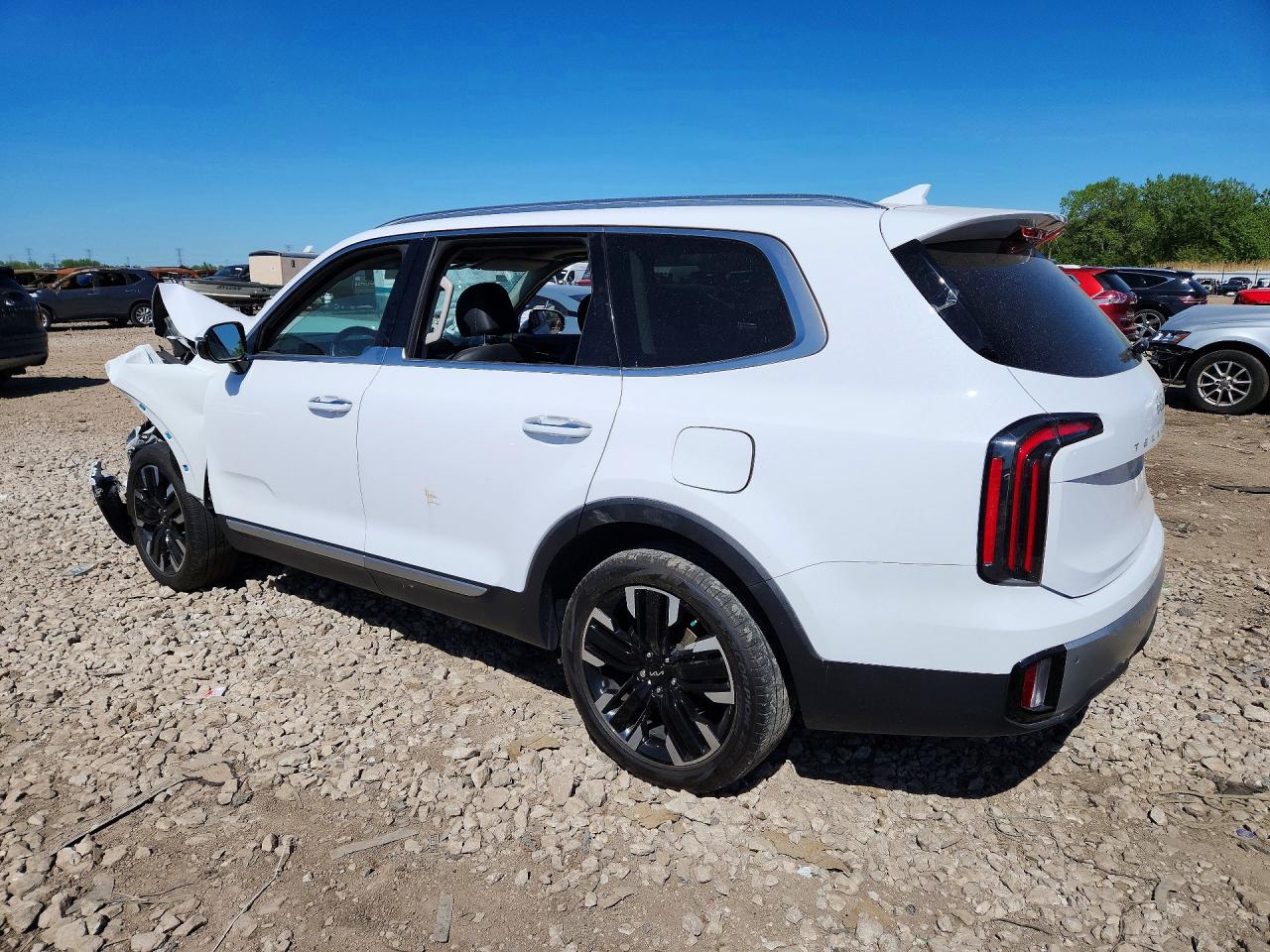 2024 Kia Telluride Sx White vin: 5XYP54GC0RG497355