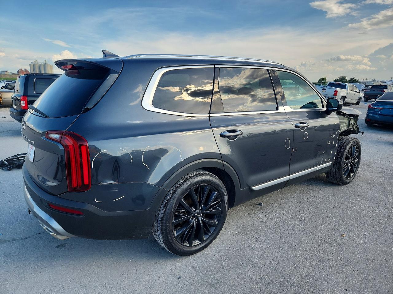 2022 Kia Telluride Sx Gray vin: 5XYP54HC0NG220424