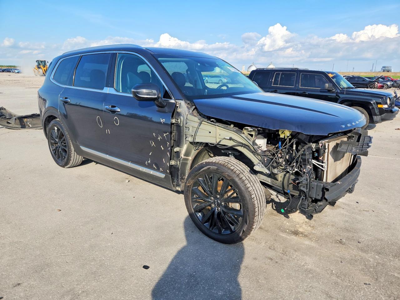2022 Kia Telluride Sx Gray vin: 5XYP54HC0NG220424