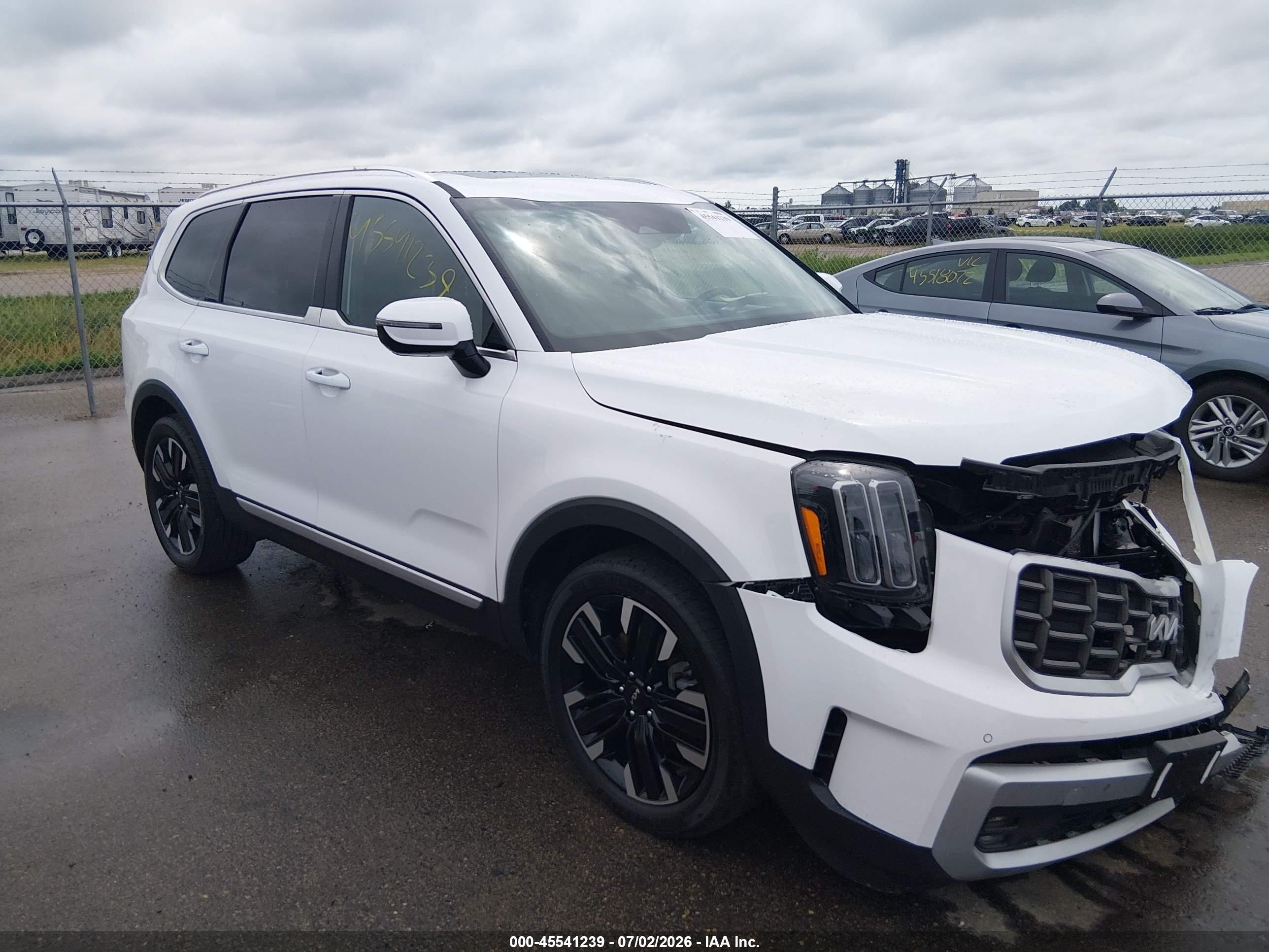 2024 Kia Telluride Sx Белый vin: 5XYP5DGC8RG443950