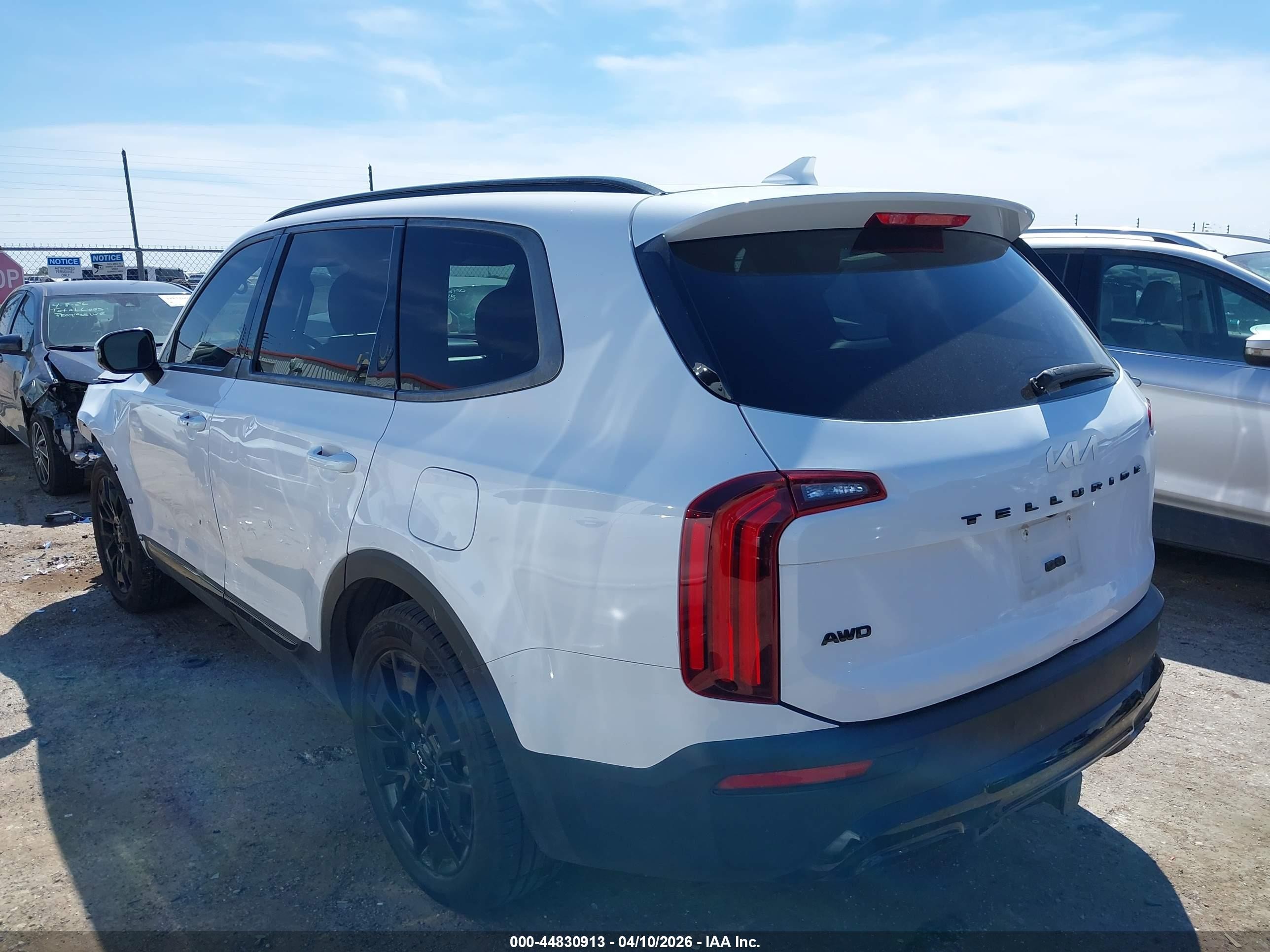 2022 Kia Telluride Sx White vin: 5XYP5DHC2NG212583