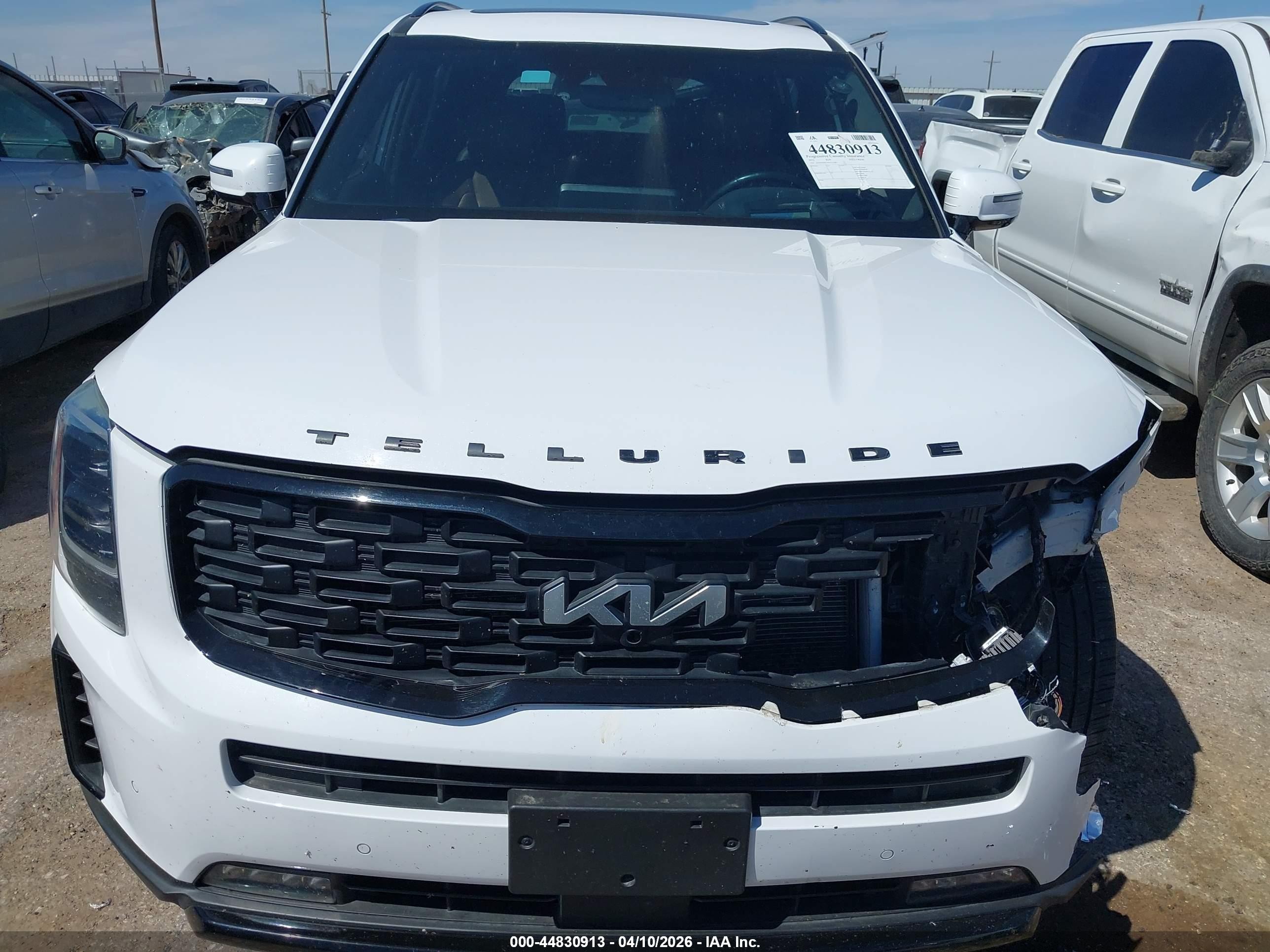 2022 Kia Telluride Sx White vin: 5XYP5DHC2NG212583
