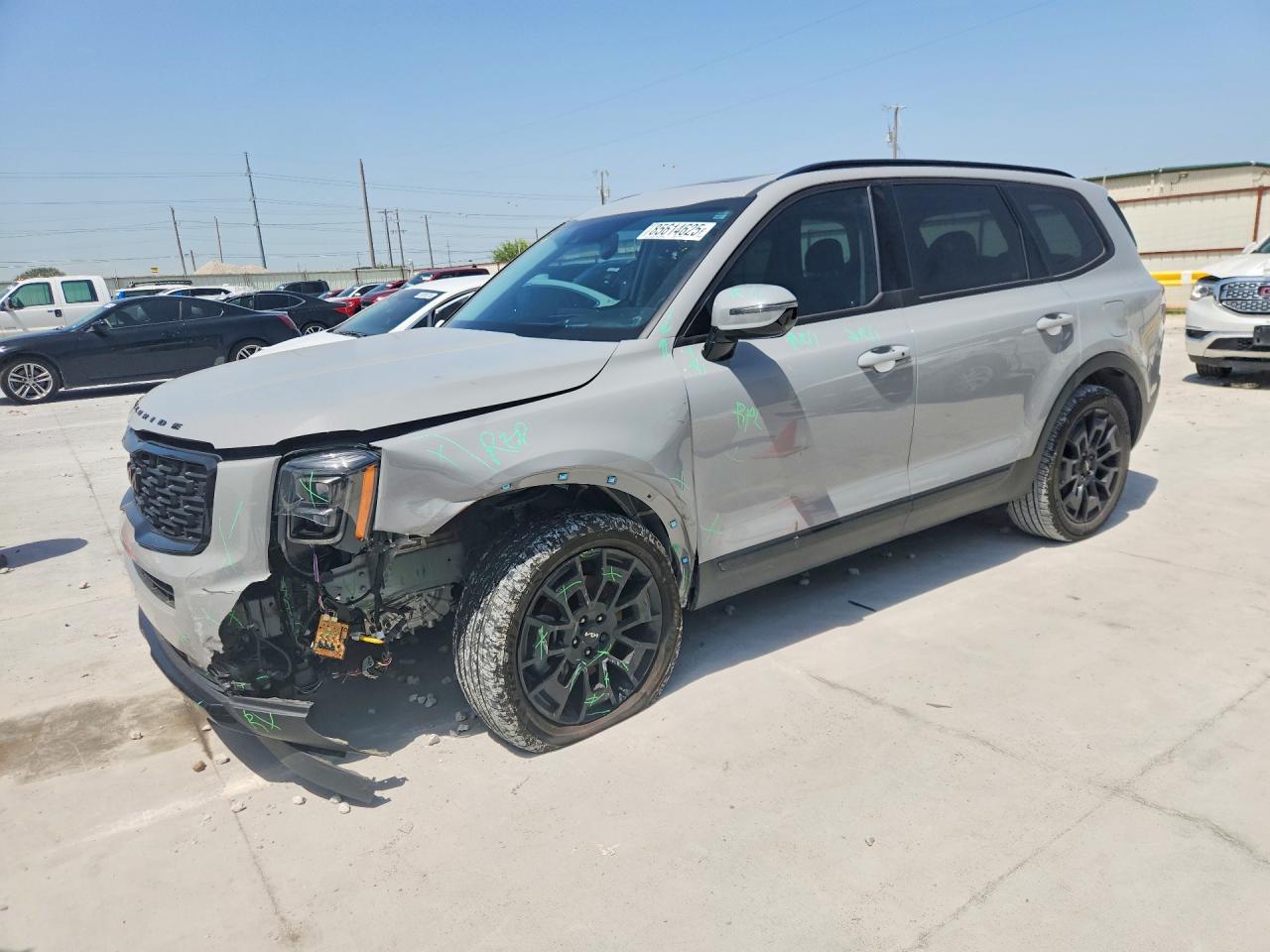 2022 Kia Telluride Sx Серый vin: 5XYP5DHC3NG313101