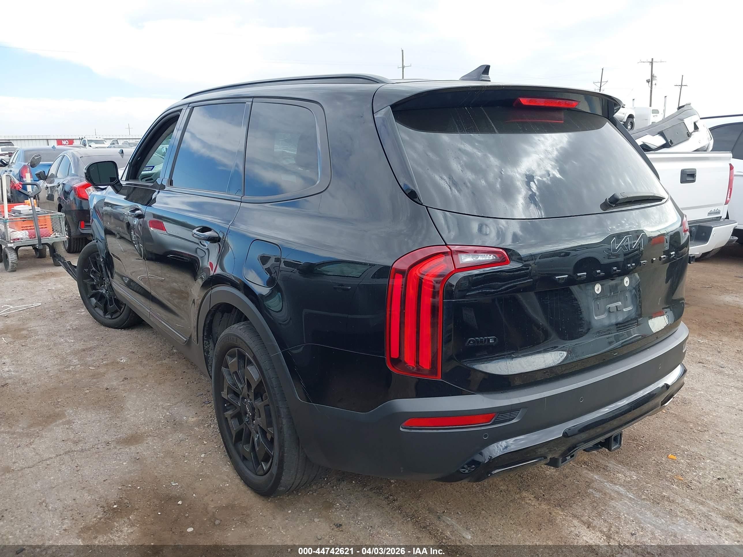 2022 Kia Telluride Sx Black vin: 5XYP5DHC4NG270209