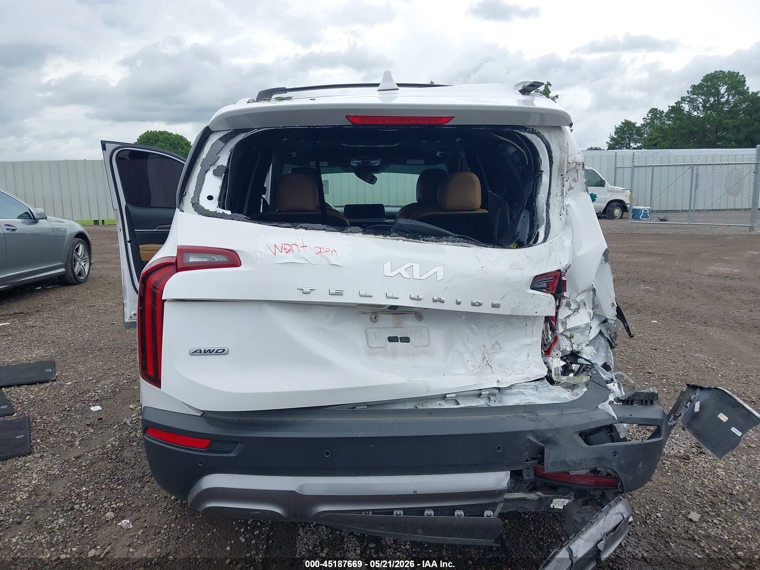 2022 Kia Telluride Sx White vin: 5XYP5DHCXNG294739