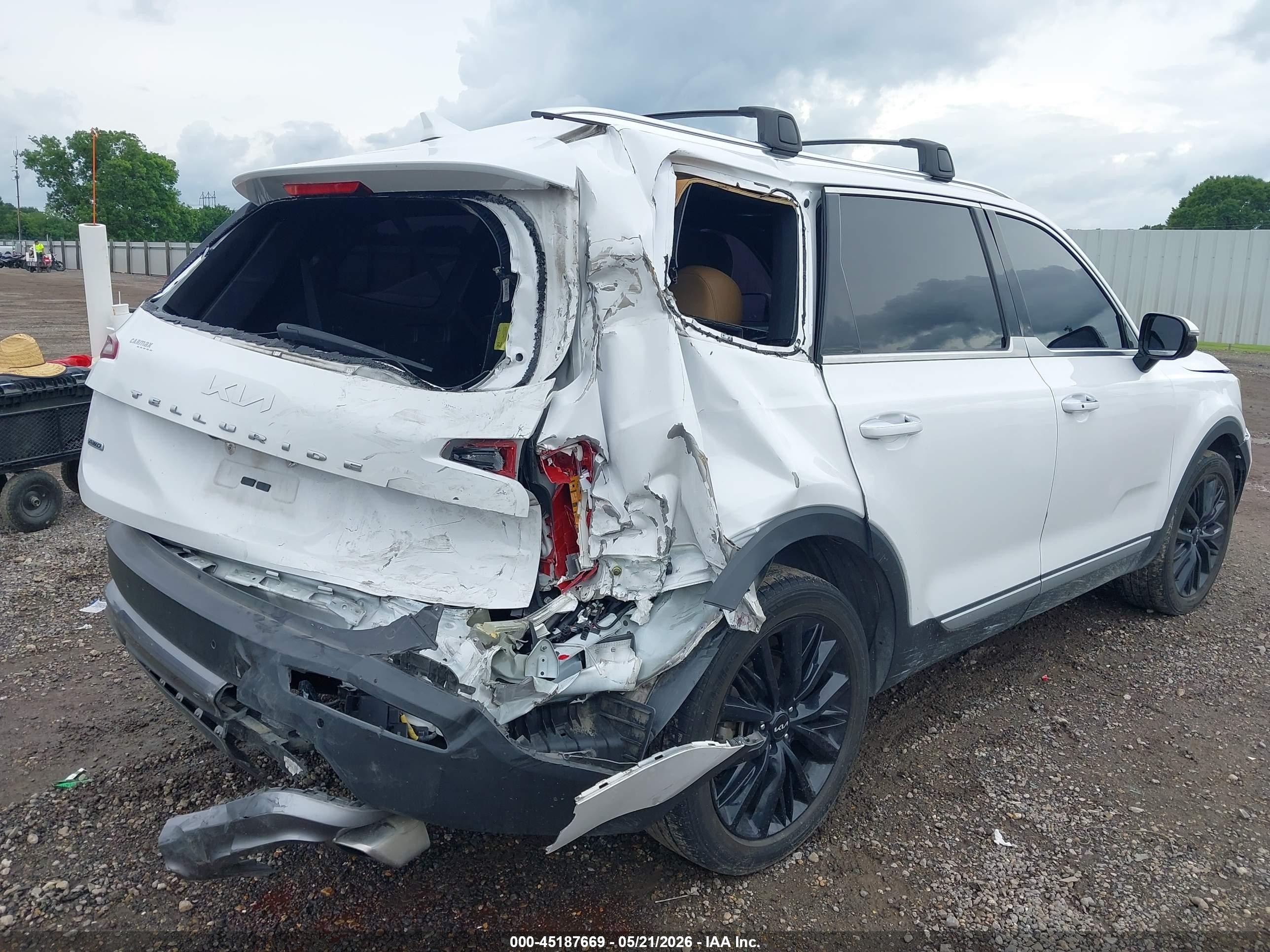 2022 Kia Telluride Sx White vin: 5XYP5DHCXNG294739