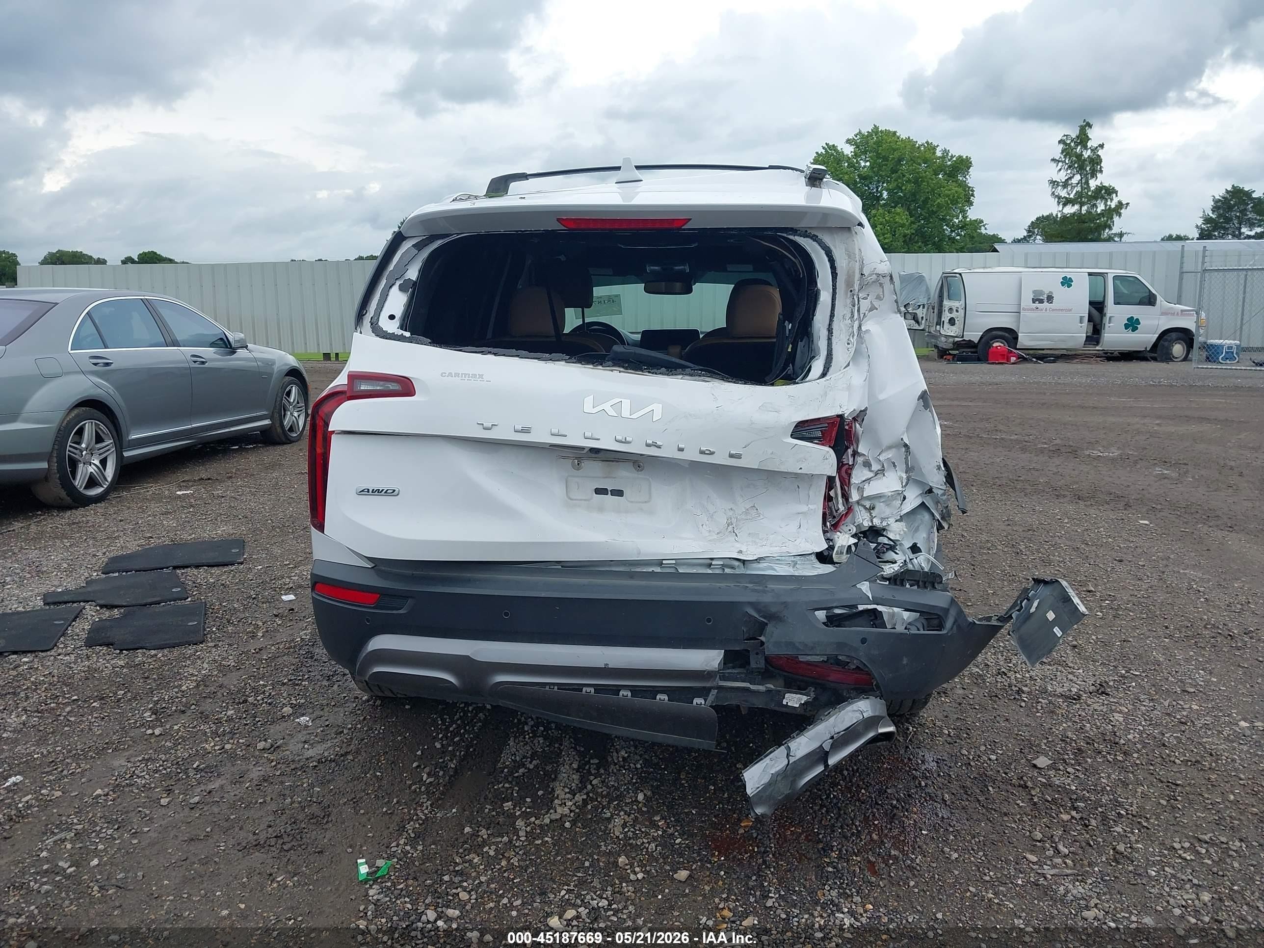 2022 Kia Telluride Sx White vin: 5XYP5DHCXNG294739