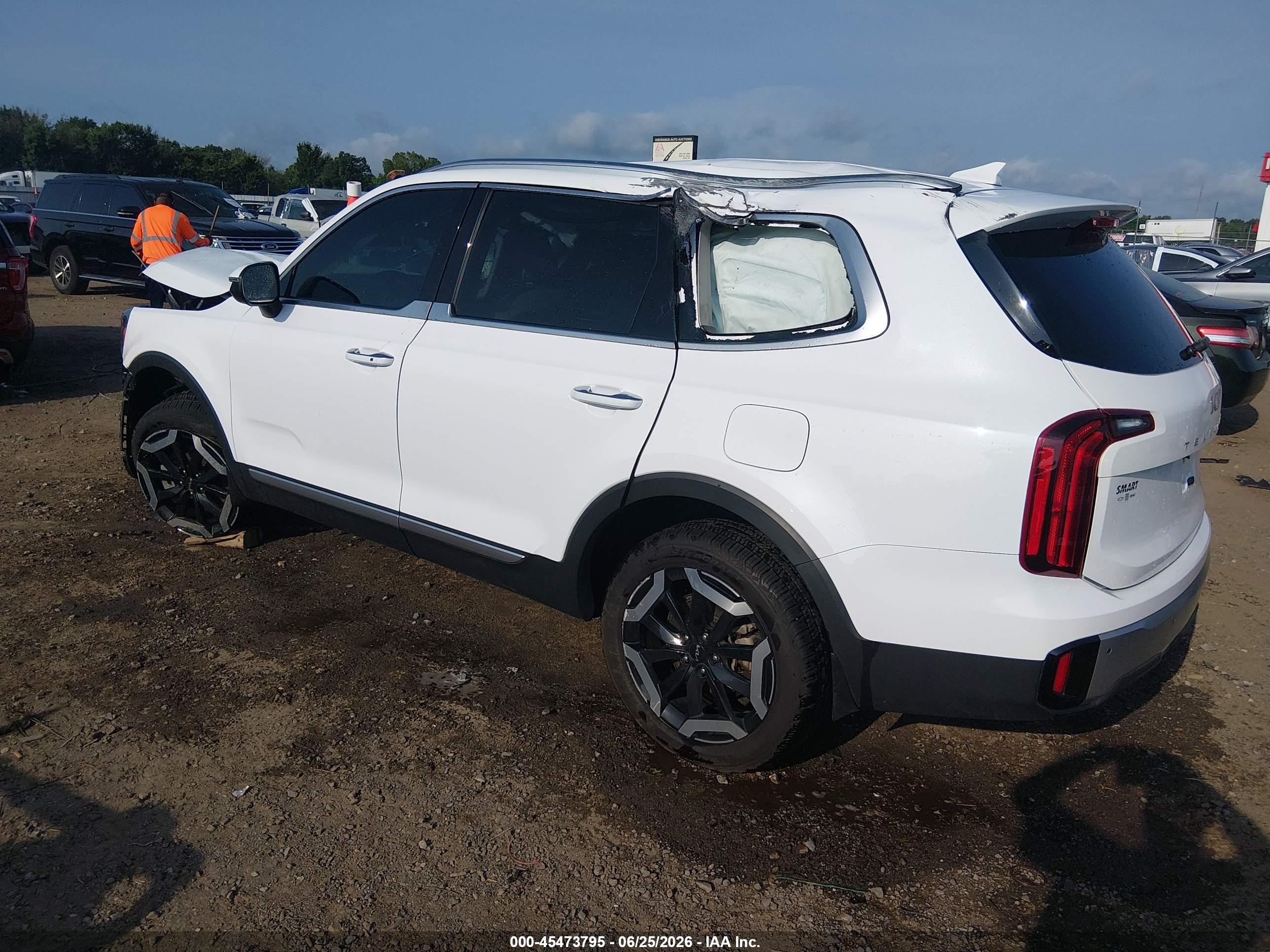 2024 Kia Telluride S White vin: 5XYP64GC2RG423707
