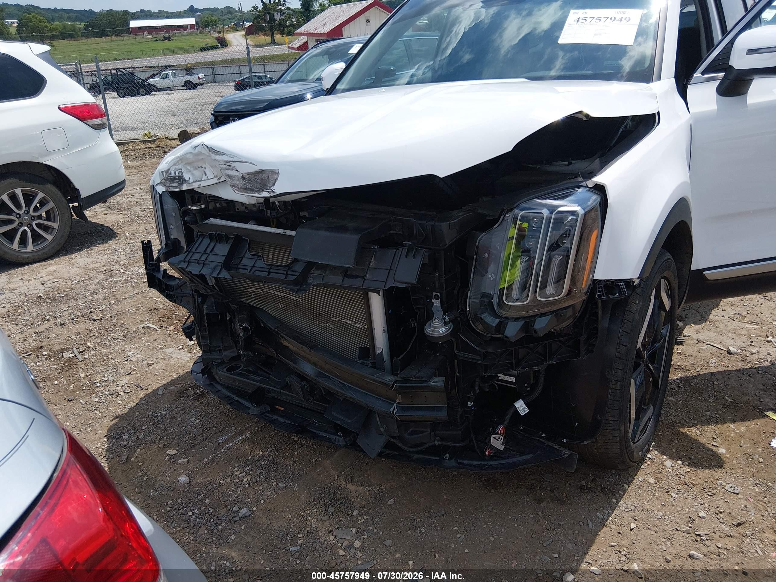 2025 Kia Telluride S White vin: 5XYP64GC6SG621891