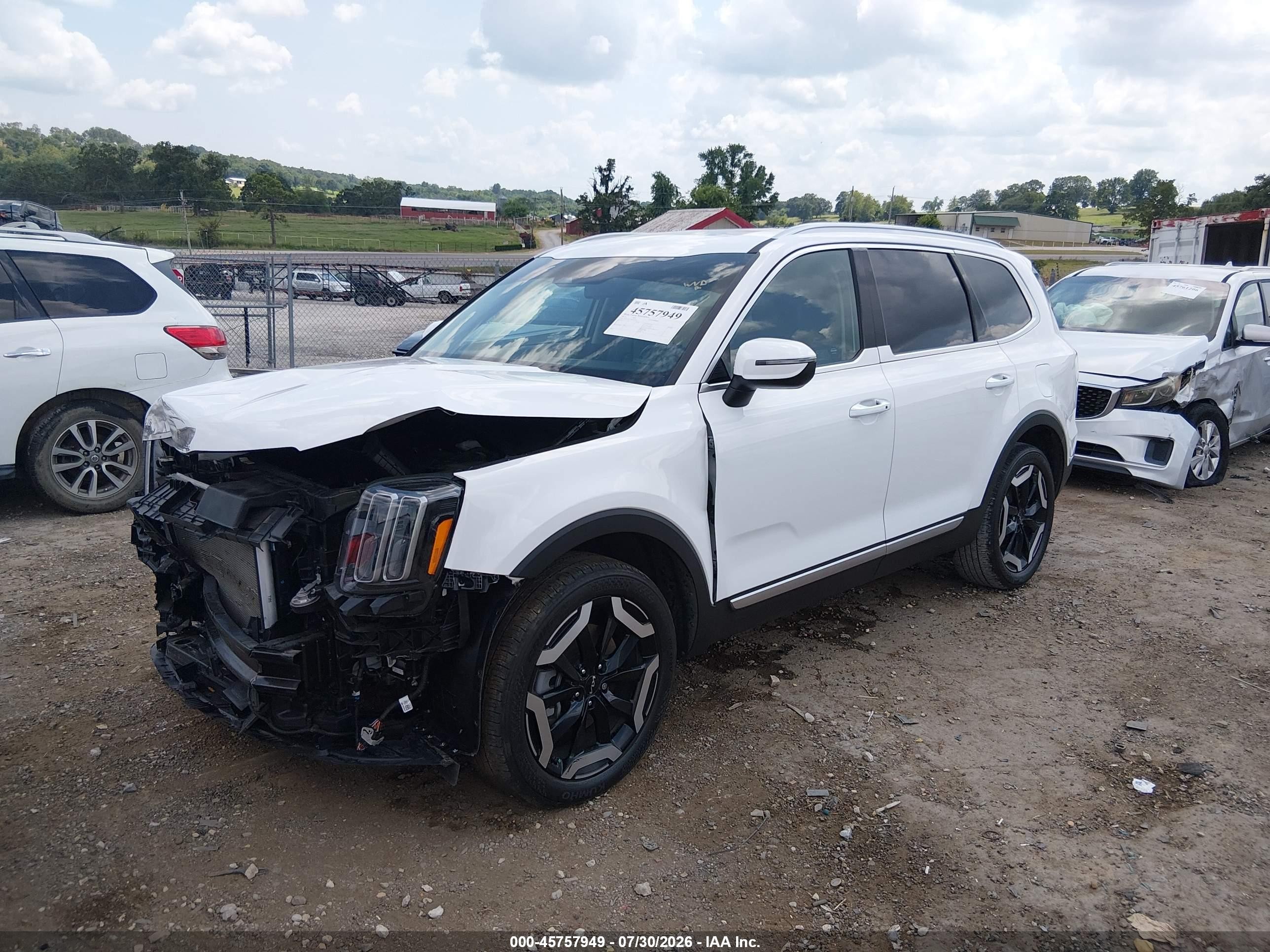 2025 Kia Telluride S White vin: 5XYP64GC6SG621891