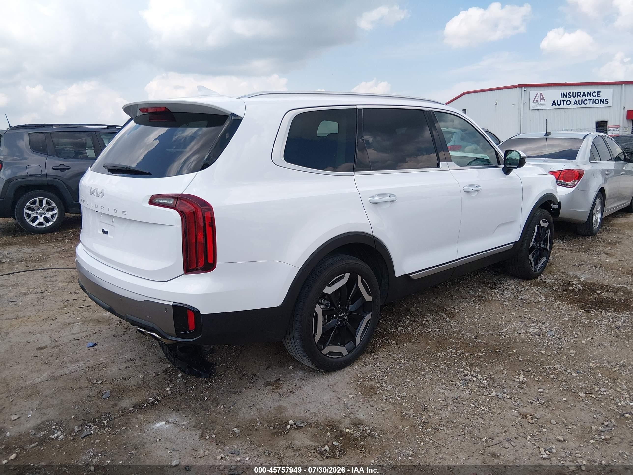 2025 Kia Telluride S White vin: 5XYP64GC6SG621891