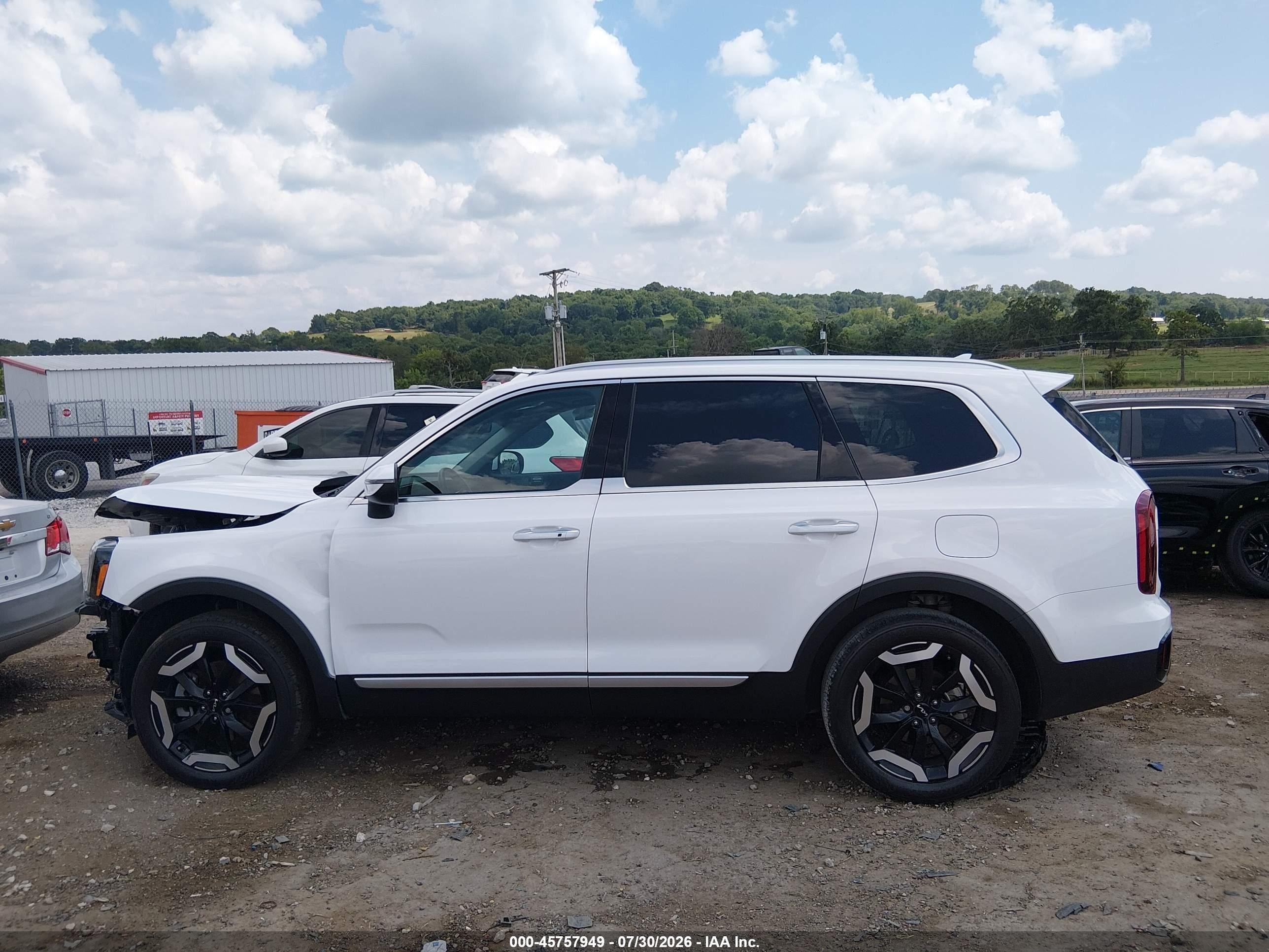 2025 Kia Telluride S White vin: 5XYP64GC6SG621891